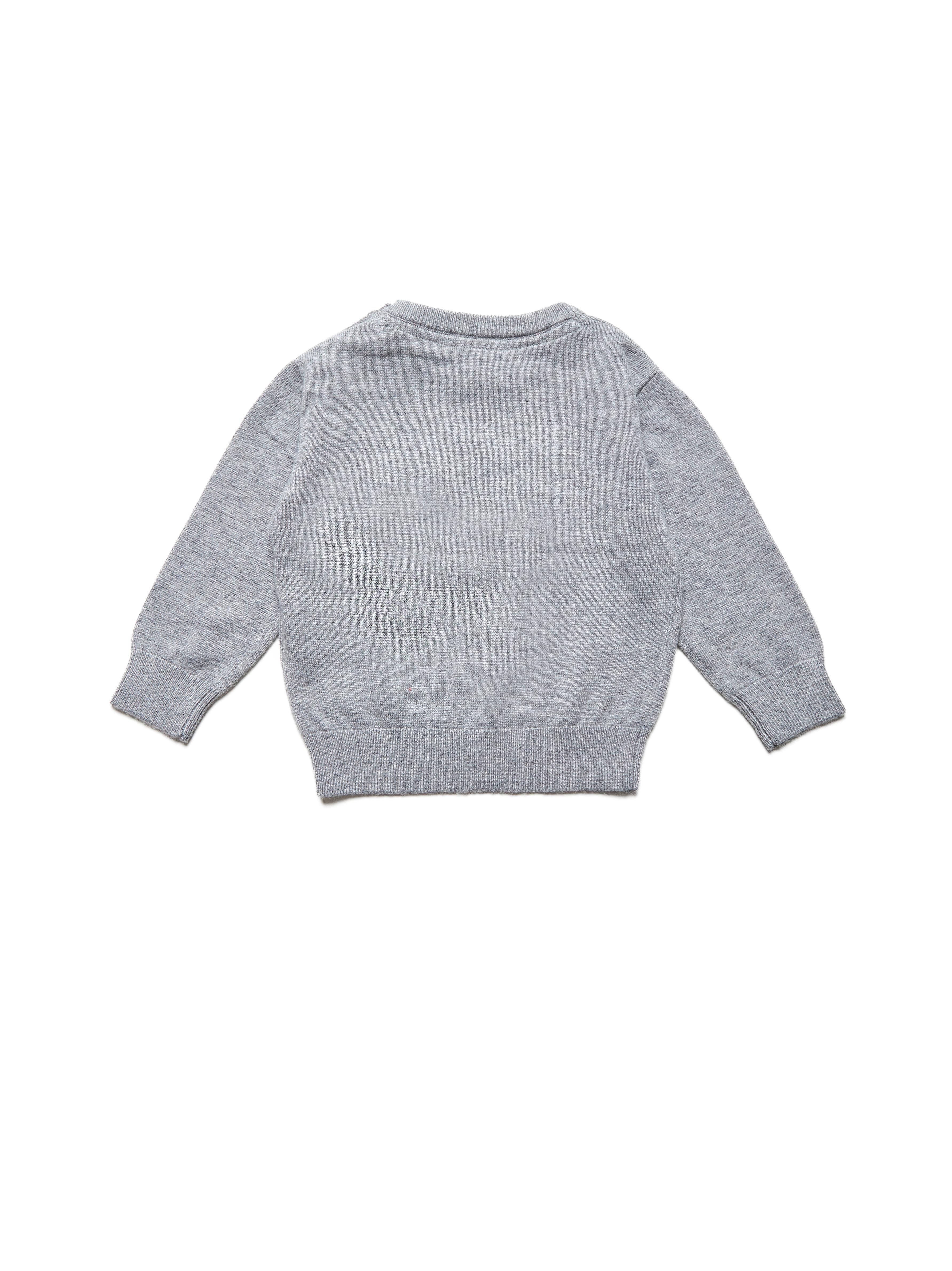 MAGLIONCINO NEONATO KATIALI RAGULAR FITO CON LOGO GRIGIO RICHMOND RIA25009MA GREY STEEL JOHN RICHMOND JUNIOR 