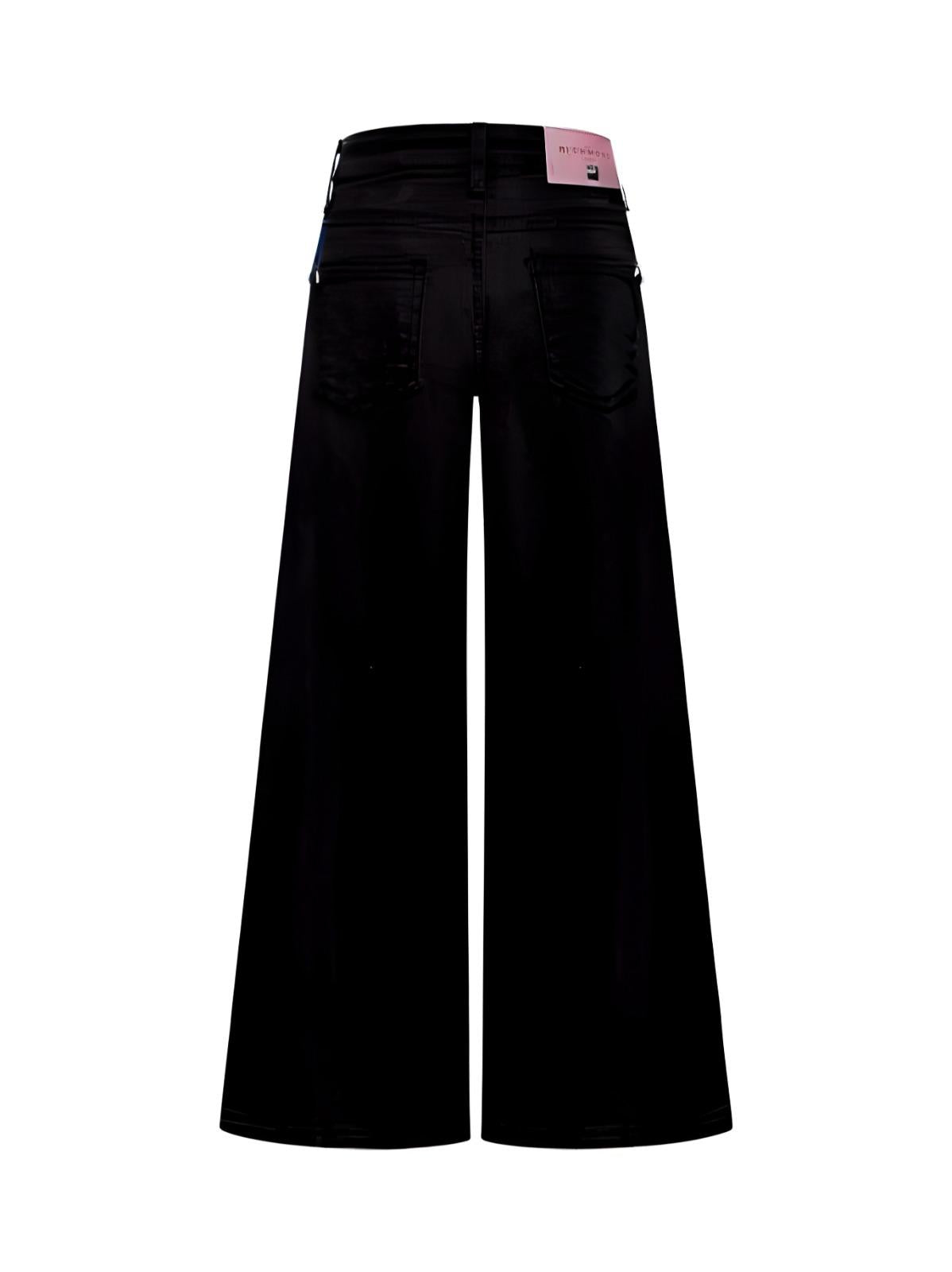 JEANS BAMBINA SBILAR WIDE LEG IN DENIM NERO RICHMOND RGA25097JE DENIM BLACK JOHN RICHMOND JUNIOR 