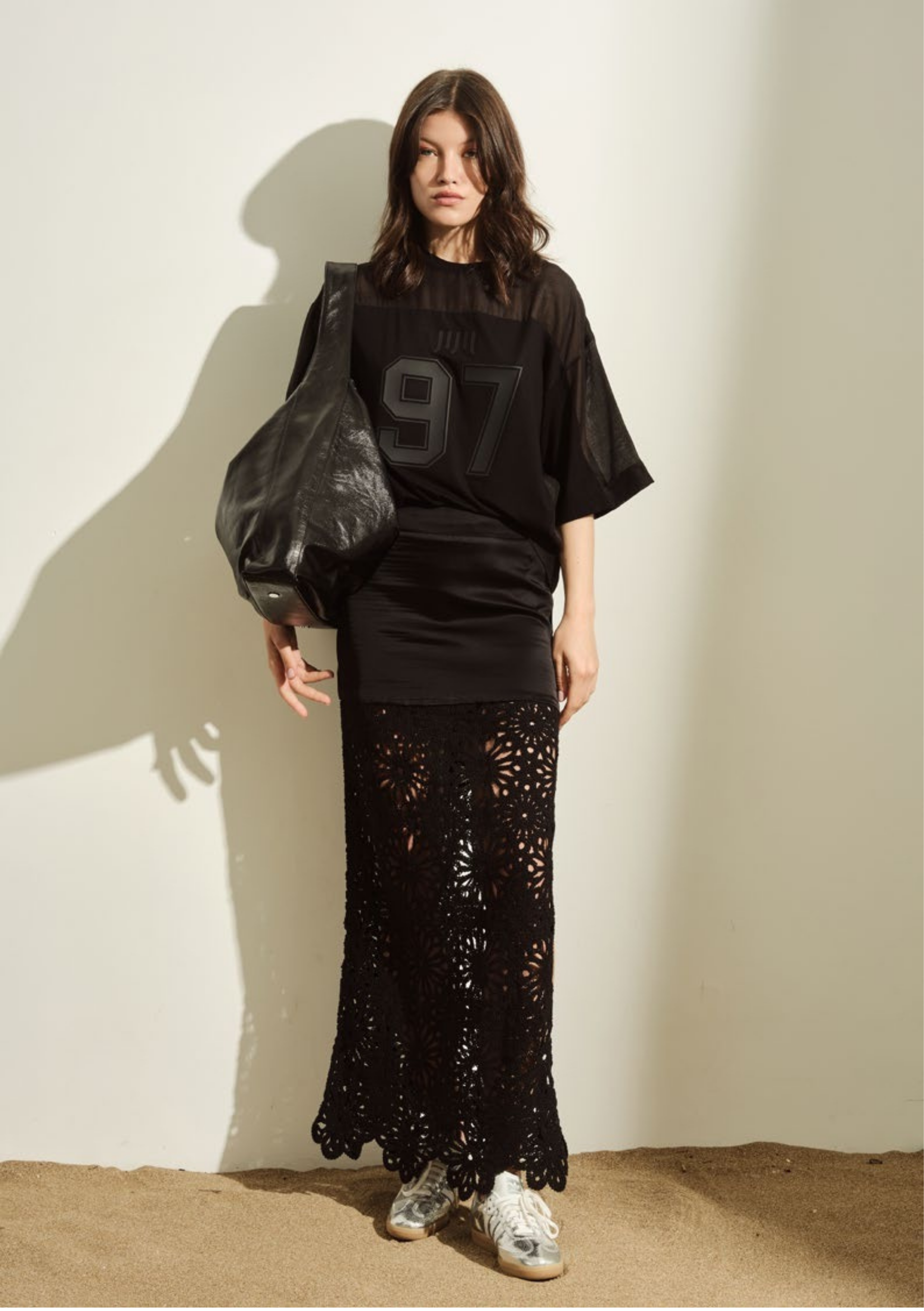 GONNA DONNA LONGUETTE CON PIZZO NERO JIJIL GO150 NERO JIJIL 