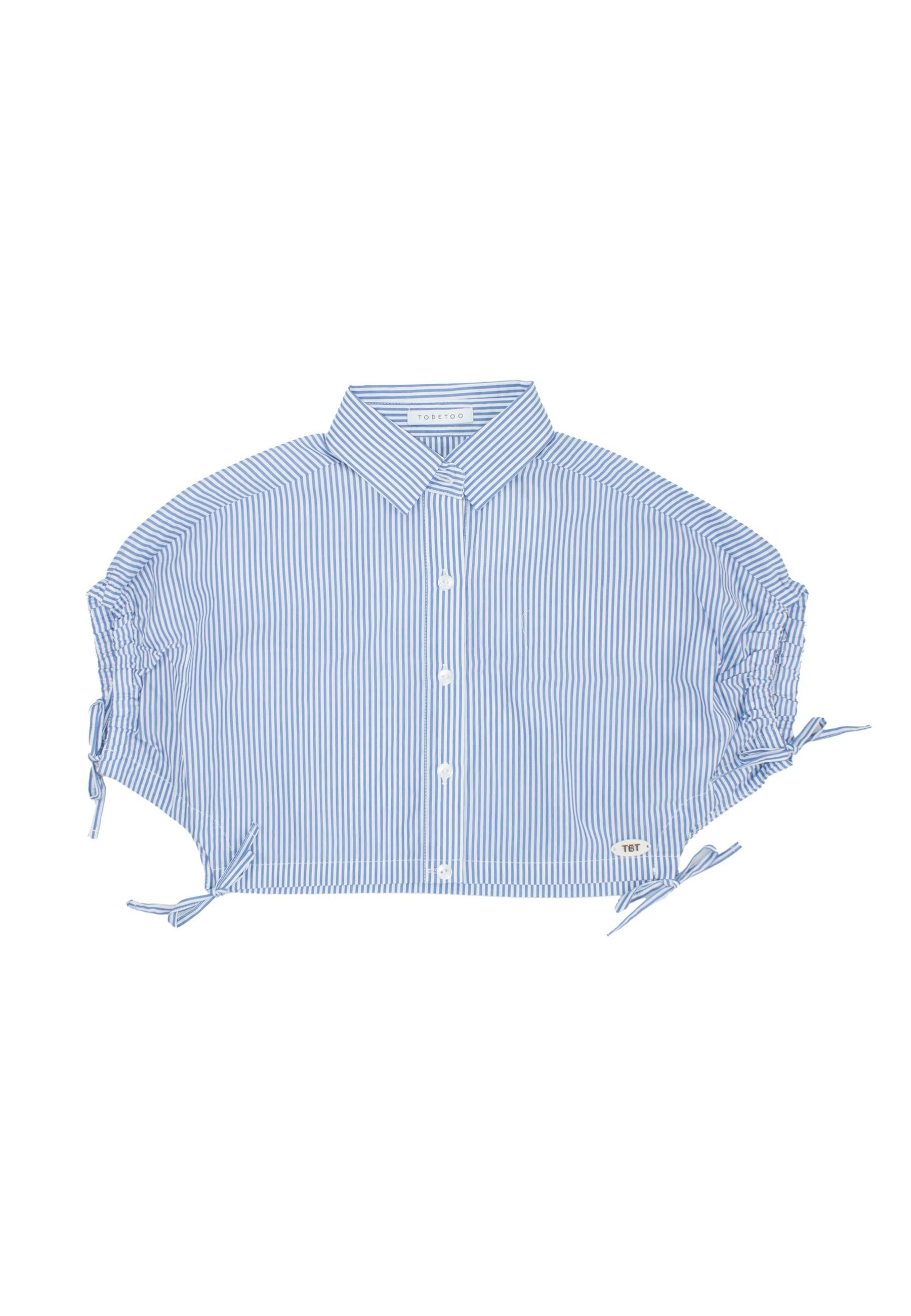 camicia BAMBINA  a righe CON LACCETTI LATERALI AZZURRO TO BE TOO TB1578S UNICO TO BE TOO 