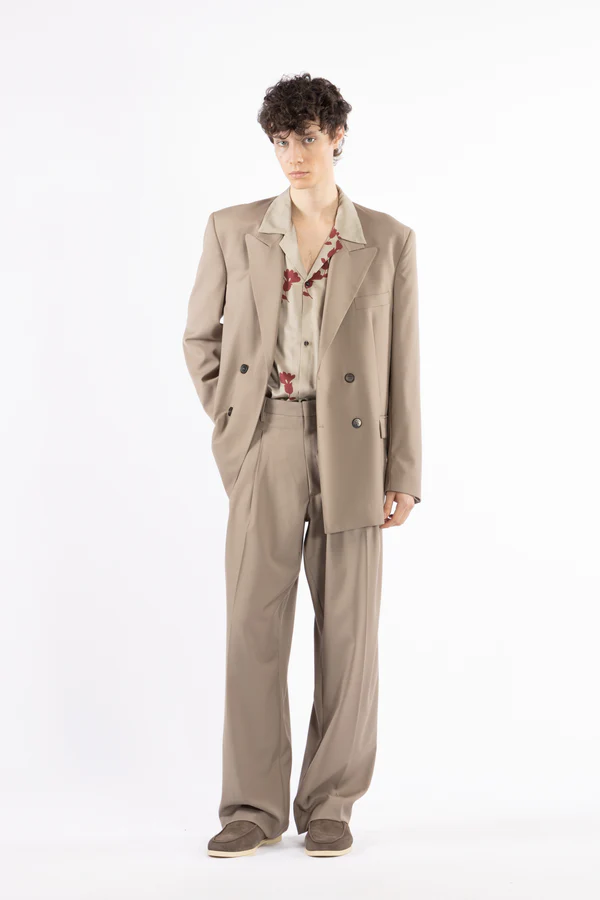 giacca uomo doppio petto oversize taupe I'm brian GIA3655 TAUPE I'M BRIAN 
