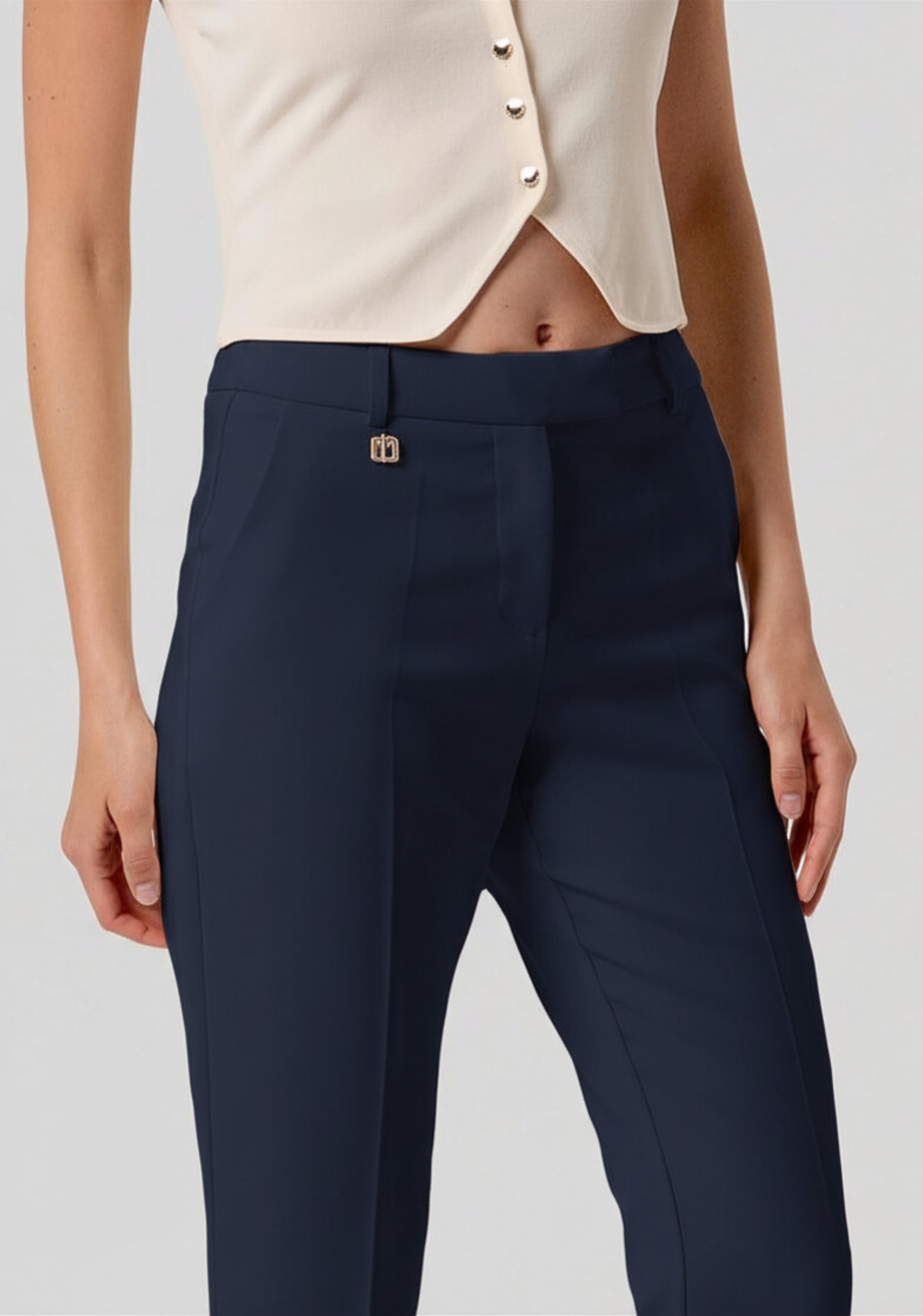 PANTALONE ZAMPA FR26SVA004W42901 DARK BLU FRACOMINA 