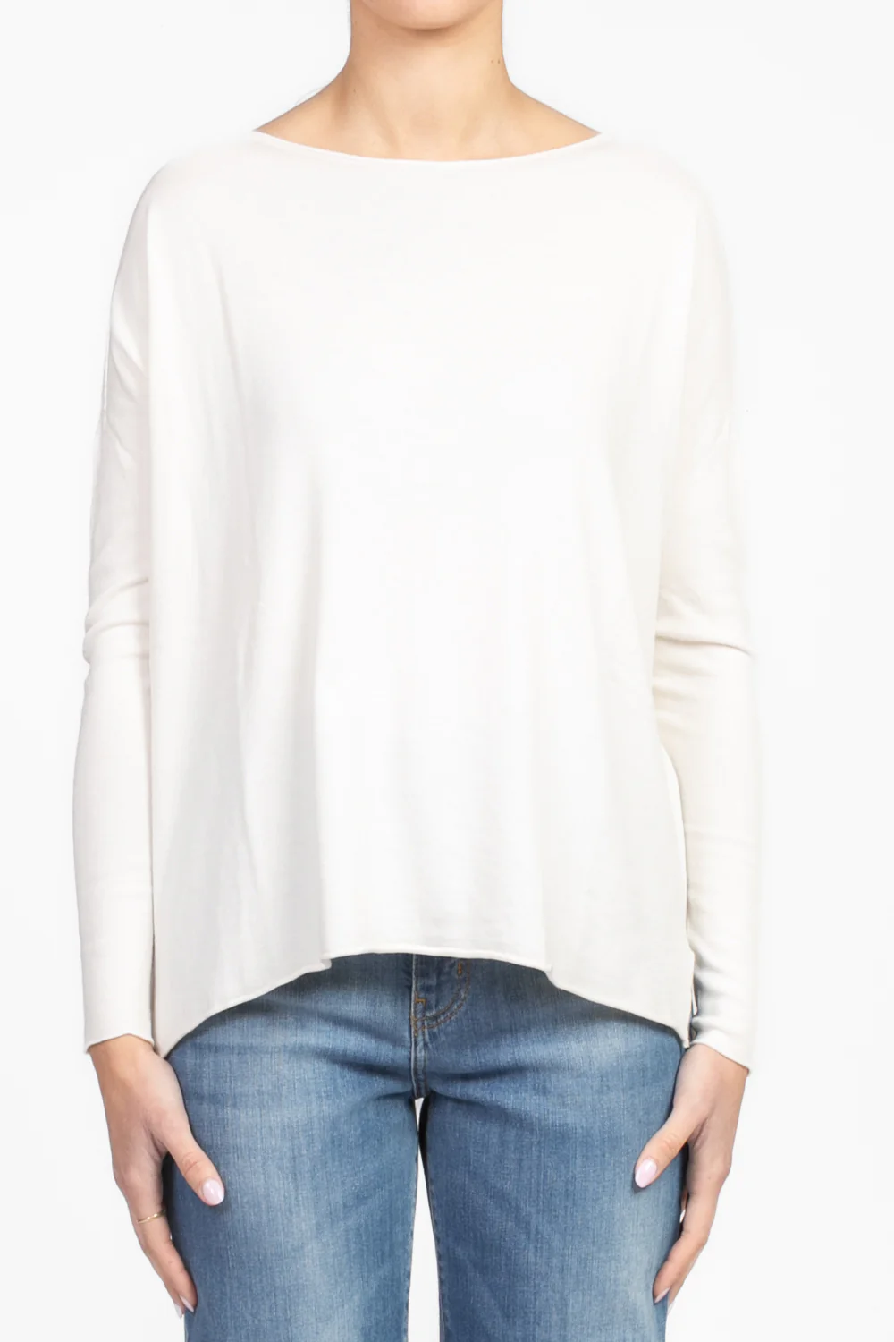 MAGLIA CON SPACCHETTI LATERALI 44008D NATURALE VICOLO 