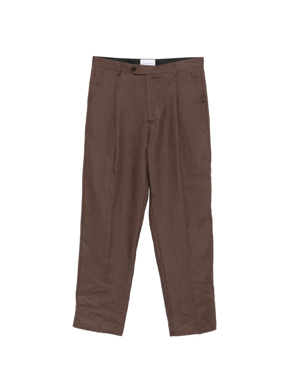 PANTALONE UOMO PALAZZO IN LINO FANGO MARSEM P056 FANGO MARSEM 