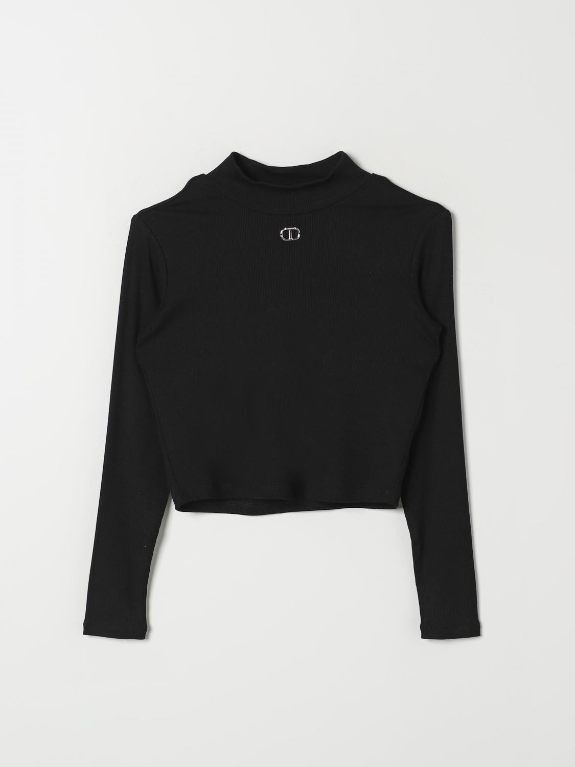 T-shirt con placca logo
