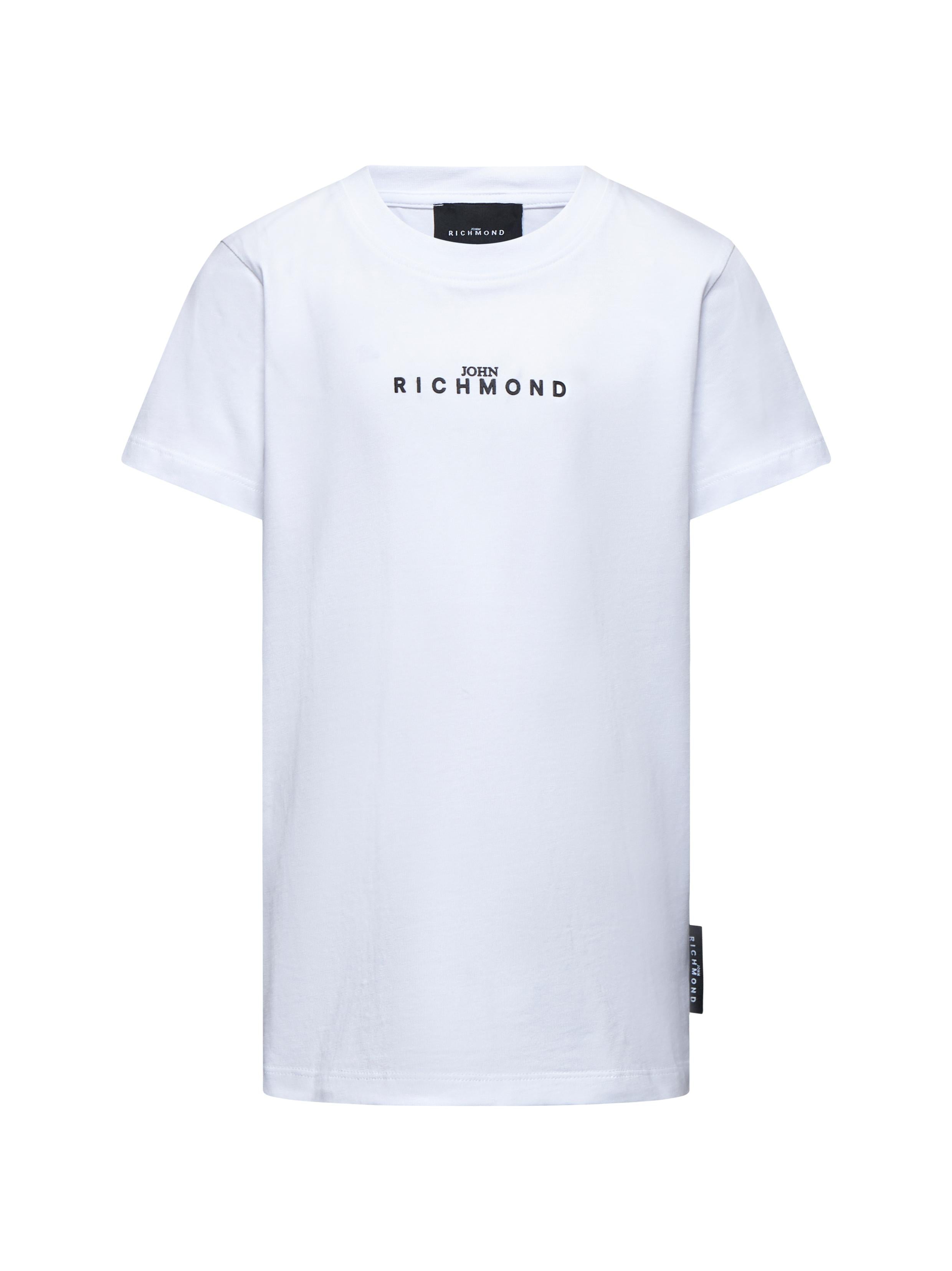 T-SHIRT BAMBINO CON LOGO PICCOLO IN RILIEVO BIANCO RICHMOND RBA25010TS WHITE JOHN RICHMOND JUNIOR 