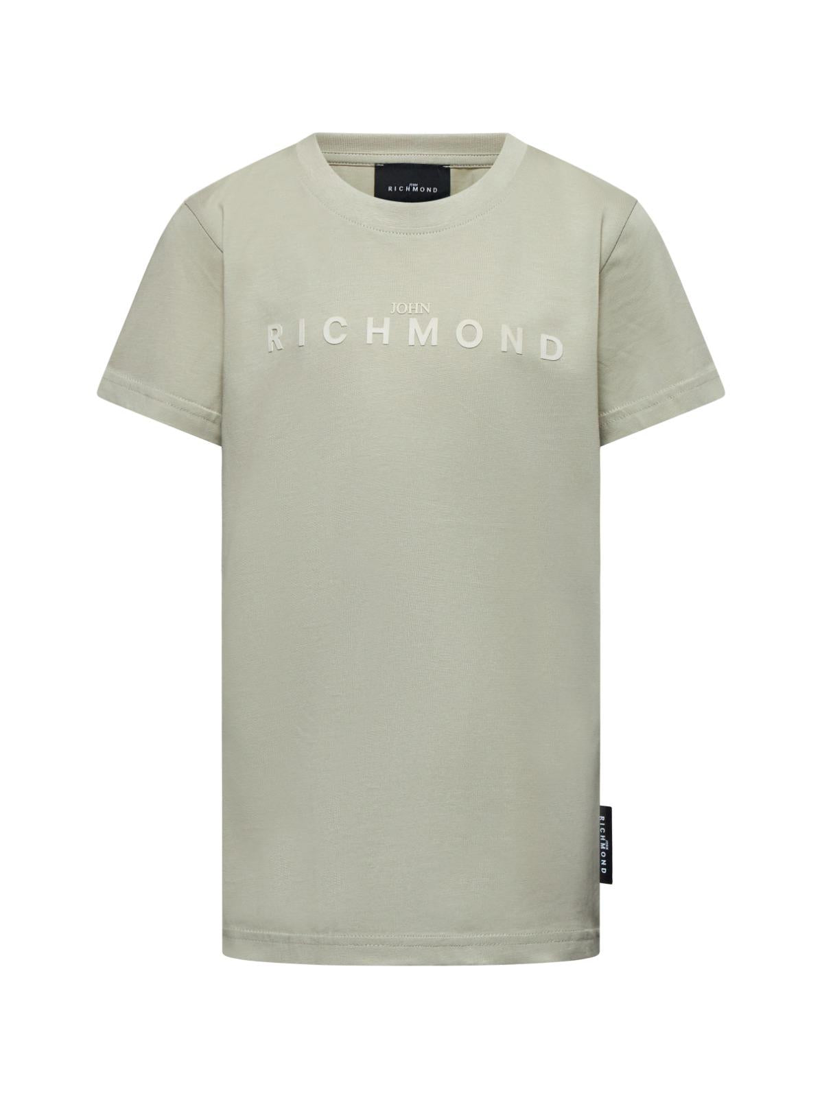 T-SHIRT BAMBINO ALLOSO  CON LOGO IN RILIEVO BLUE VAPOR RICHMOND RBA25009TS BLUE VAPOR JOHN RICHMOND JUNIOR 