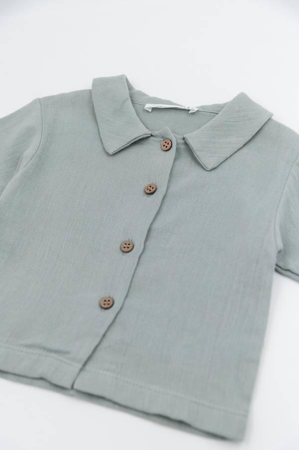 camicia maniche corte 883 ACQUA GREY BAMBOOM 
