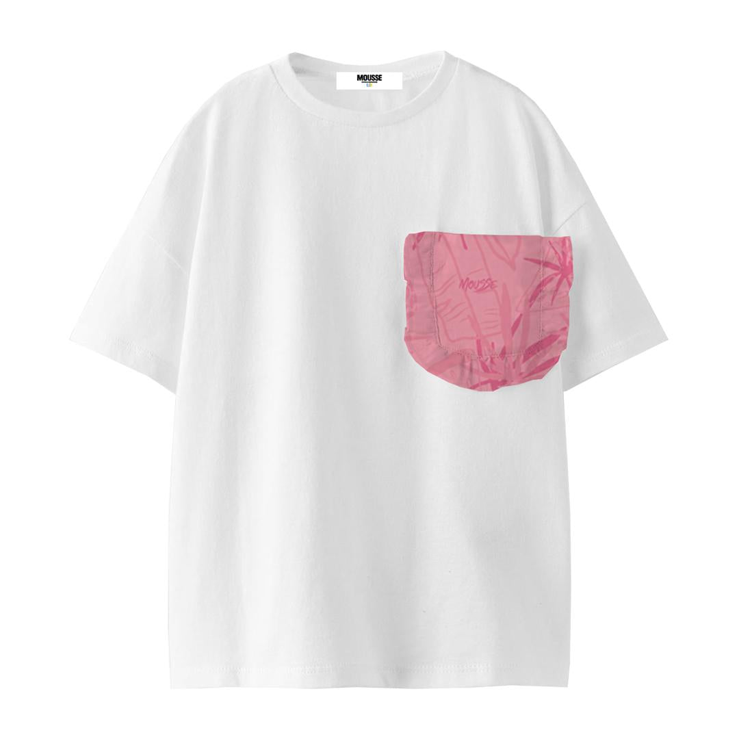 t-shirt pocket rouches TST373 BIANCO MOUSSE 
