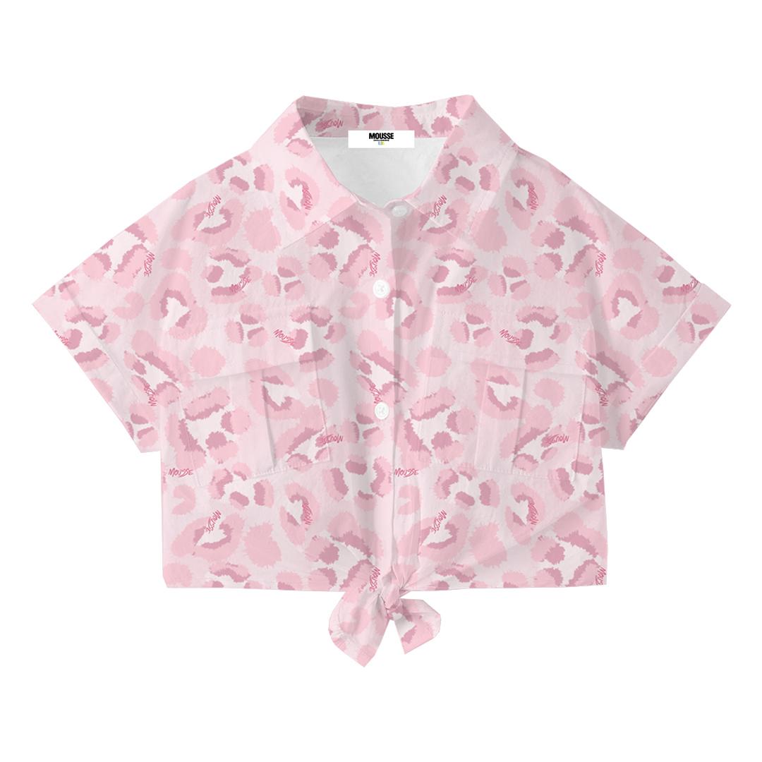 camicia crop CN372 ROSA MOUSSE 