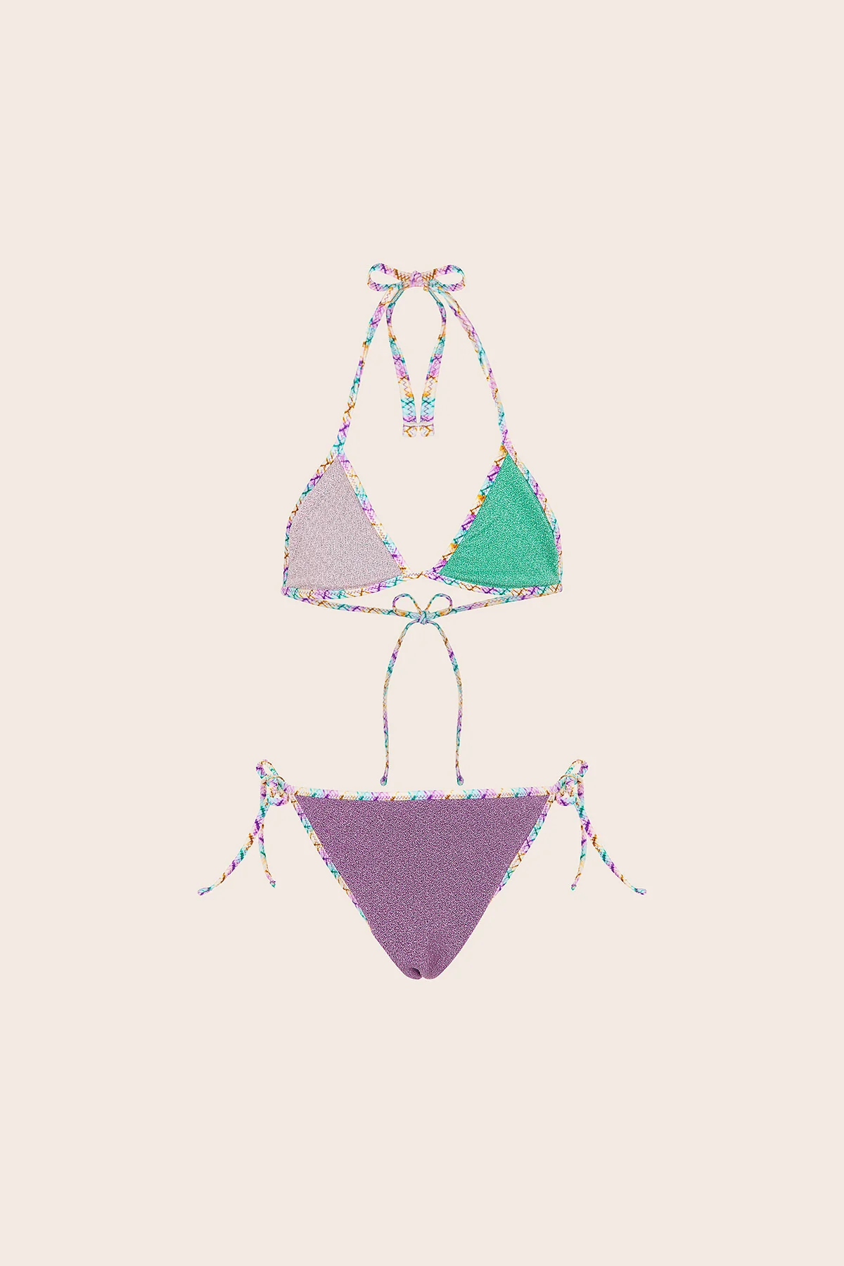 Bikini Bambina F**K Triangolo con Slip Fisso Fantasia FJ25-G1G01TFX55 UNICO F**K KIDS 