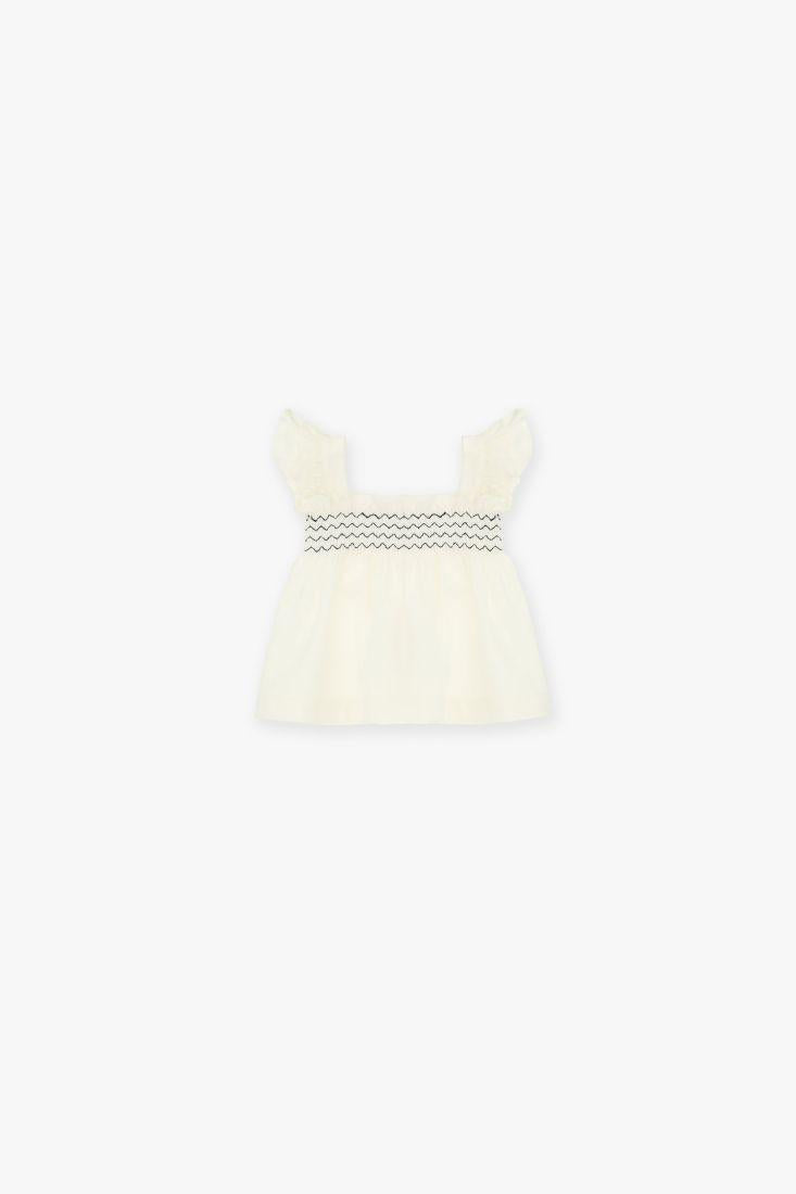 top manica aletta CC00300G71 OFF-WHITE PLEASE KIDS 
