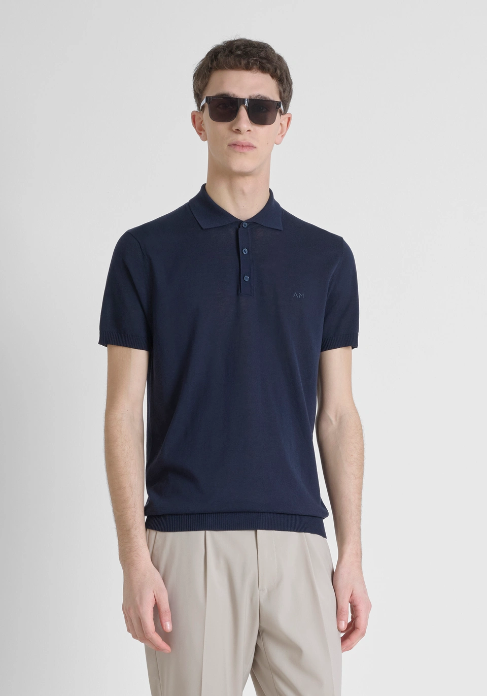 POLO REGULAR FIT IN FILO MMSW01516 BLU MARINO ANTONY MORATO 