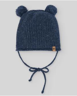 CAPPELLO NEONATO CON PON PON IN LANA BLU PAZ RODRIGUEZ 040-132871 BLU PAZ RODRIGUEZ 