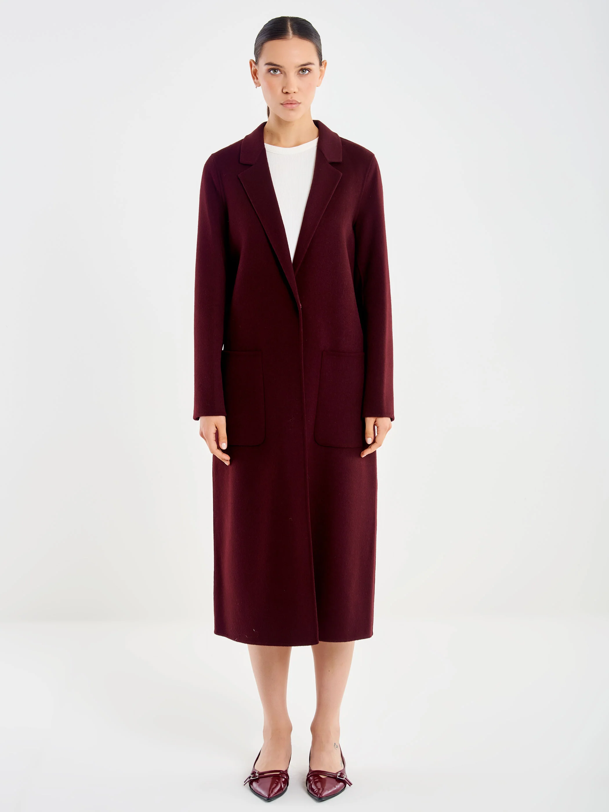 cappotto DONNA IN LANA BORDEAUX VICOLO TF002 BORDEAUX VICOLO 