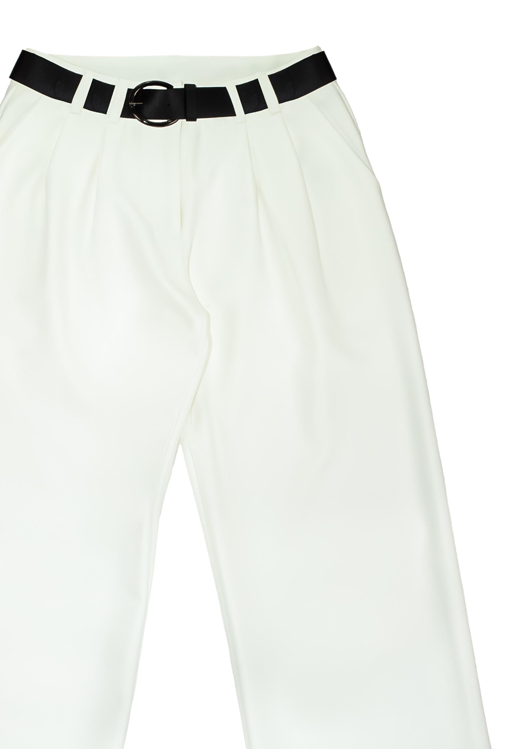 pantalone bambina con cintura bianco to be too T1304 LATTE TO BE TOO 