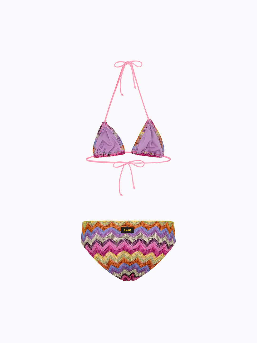 bikini bambina triangolo e slip fisso fantasia  f**k FJ26-SG0610MC MULTICOLOR F**K KIDS 