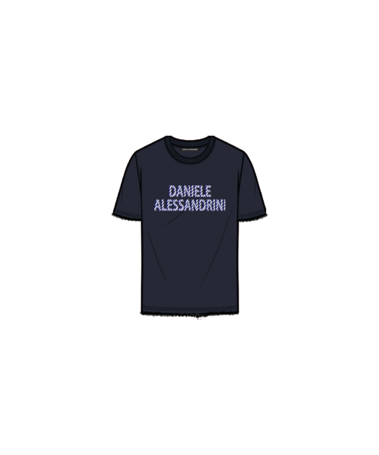 T-SHIRT DANIELE ALESSANDRINI MM00238 NAVY DANIELE ALESSANDRINI 