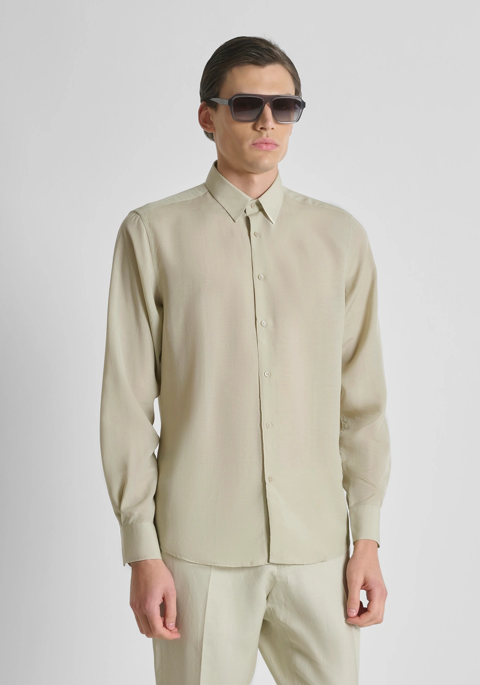 CAMICIA UOMO IN LINO REGULAR FIT SABBIA ANTONY MORATO MMSL00691 FA400094 SABBIA ANTONY MORATO 