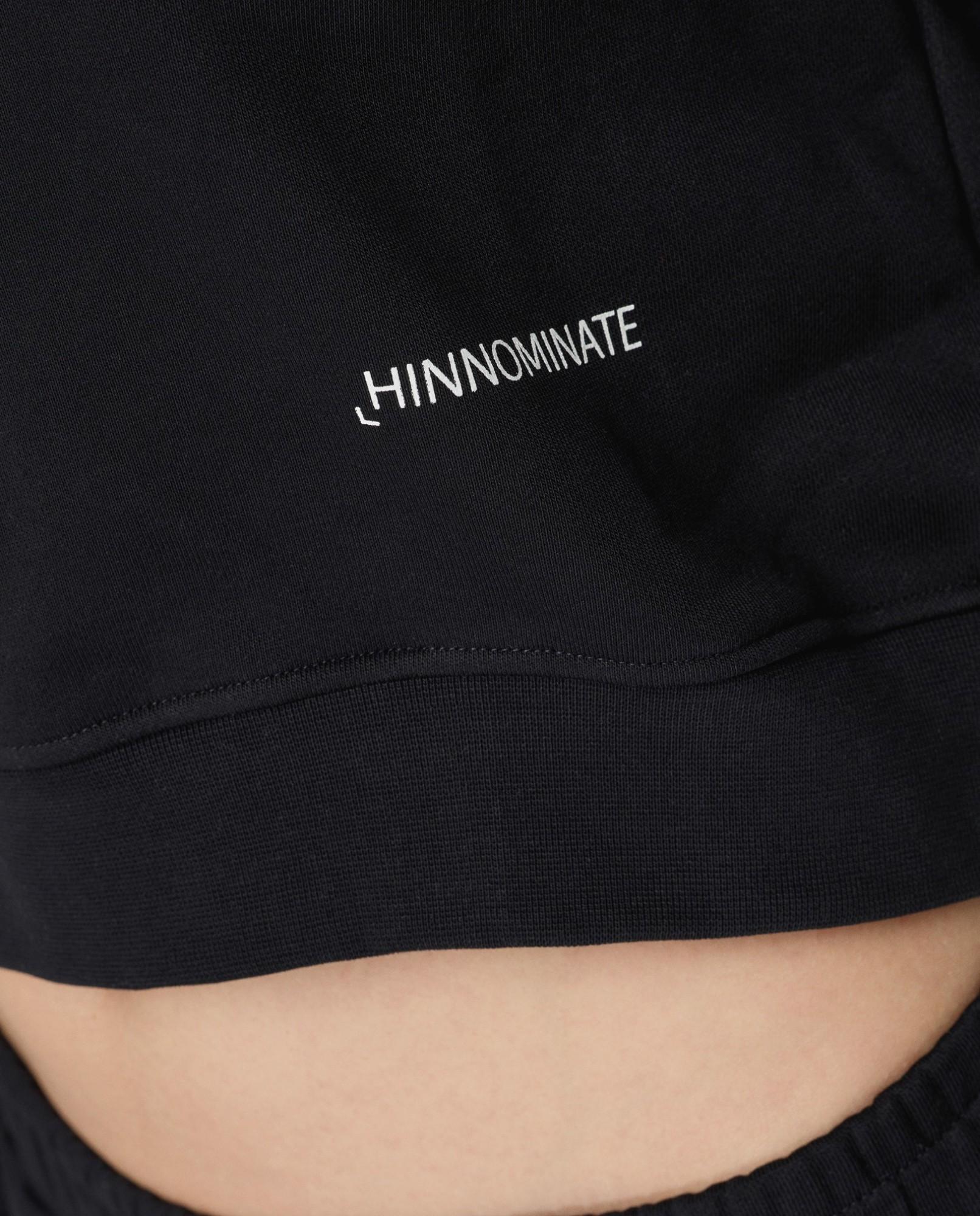 FELPA DONNA CORTA BASIC CON CAPPUCCIO NERO HINNIMINATE HMABW01935 NERO HINNOMINATE 