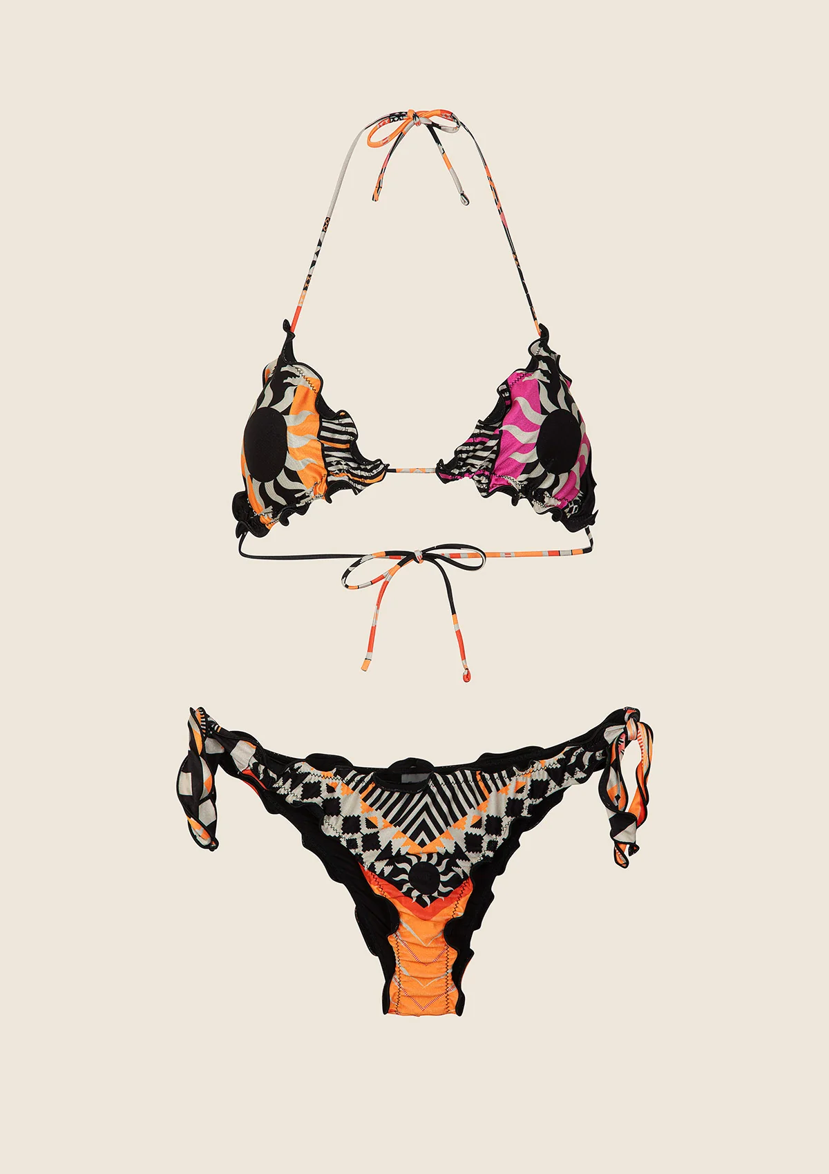 Bikini Donna F**K Triangolo con Slip Regolabile Fantasia<BR/> FK25-2212X05 UNICO F**K 