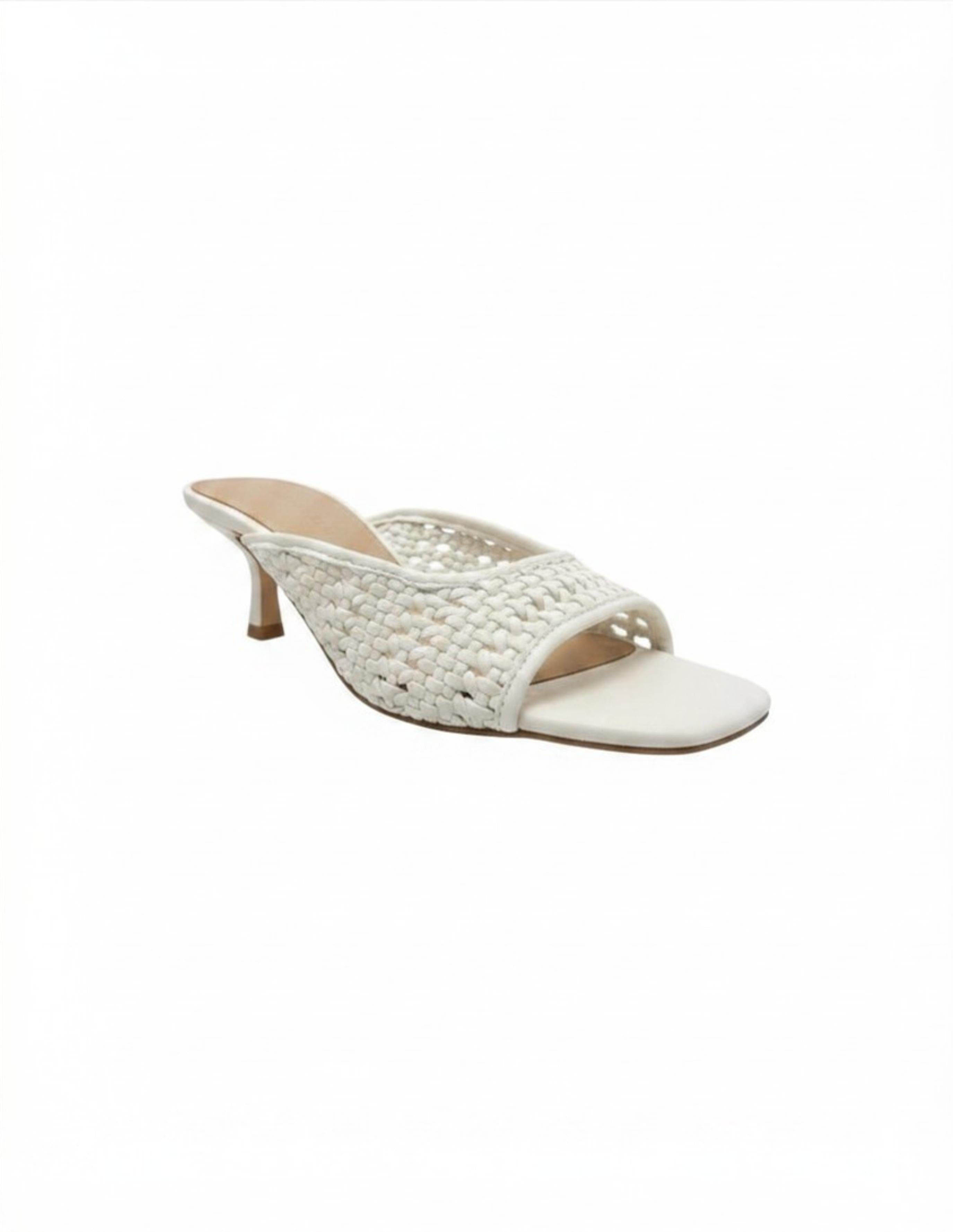 sandalo donna mule intrecciato avorio emanuelle vee 461M-230-14-508I IVORY EMANUELLE VEE 
