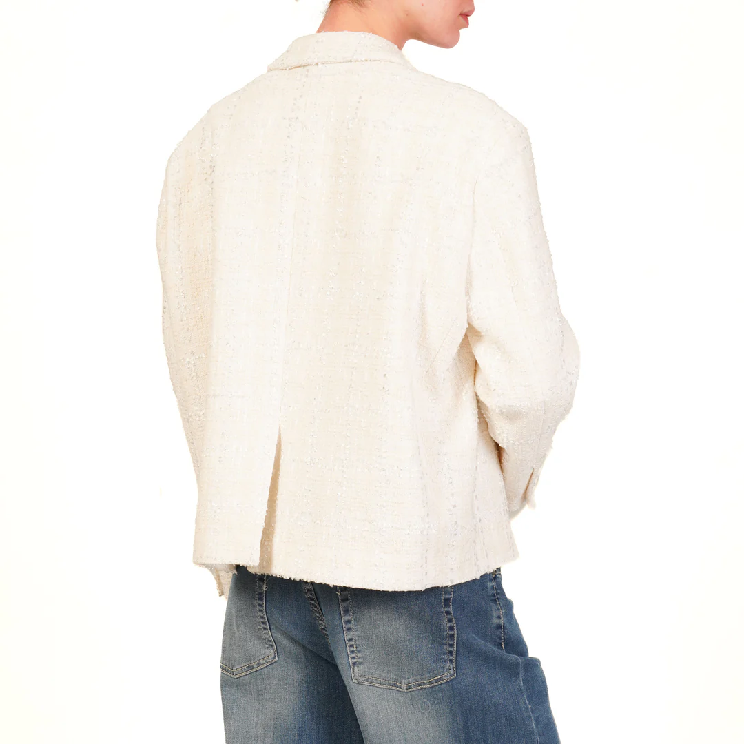 Vicolo Giacca bouclé con spilla TD0136 NATURALE VICOLO 