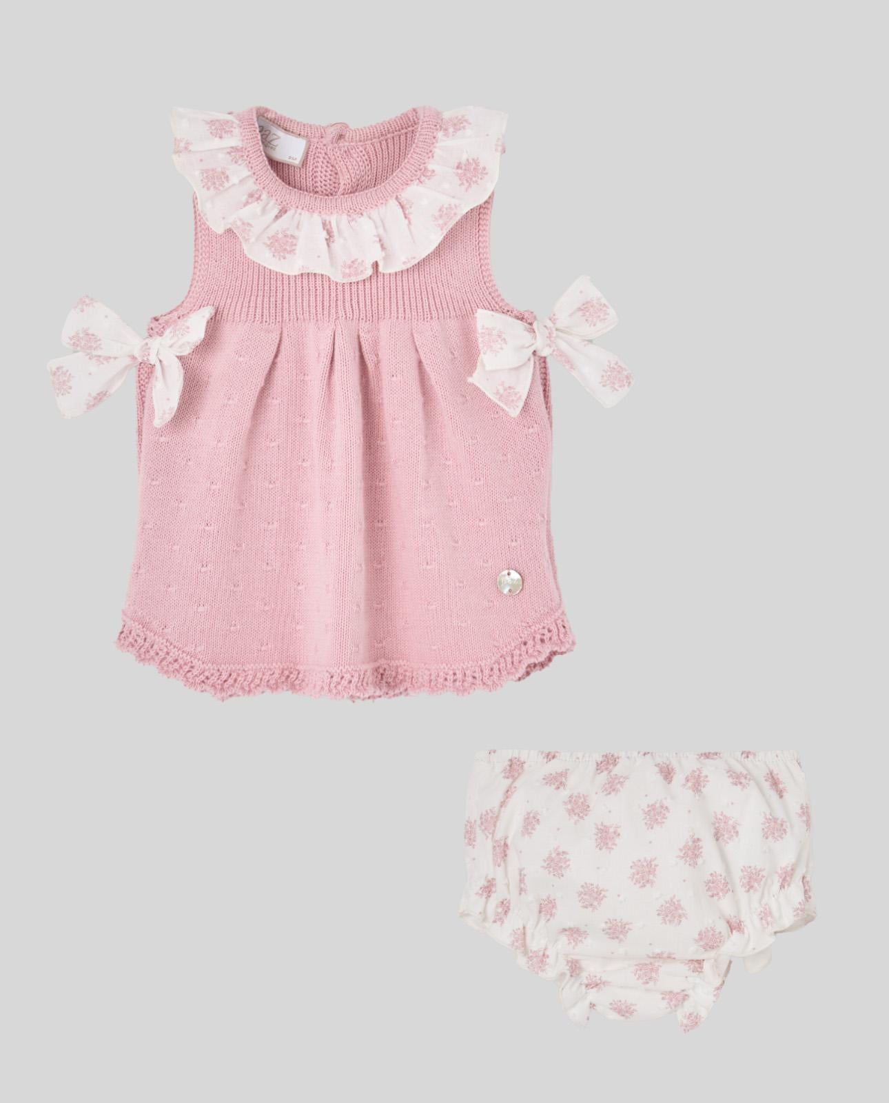 coordinato neonata in maglia e cotone rosa paz rodriguez 127-123653 ROSA PAZ RODRIGUEZ 