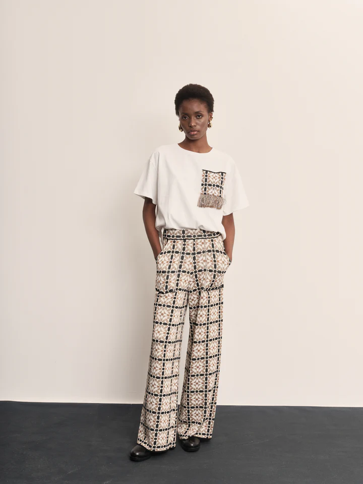 T-shirt AKEP con taschino in maglia TSKD09205 BIANCO AKEP 