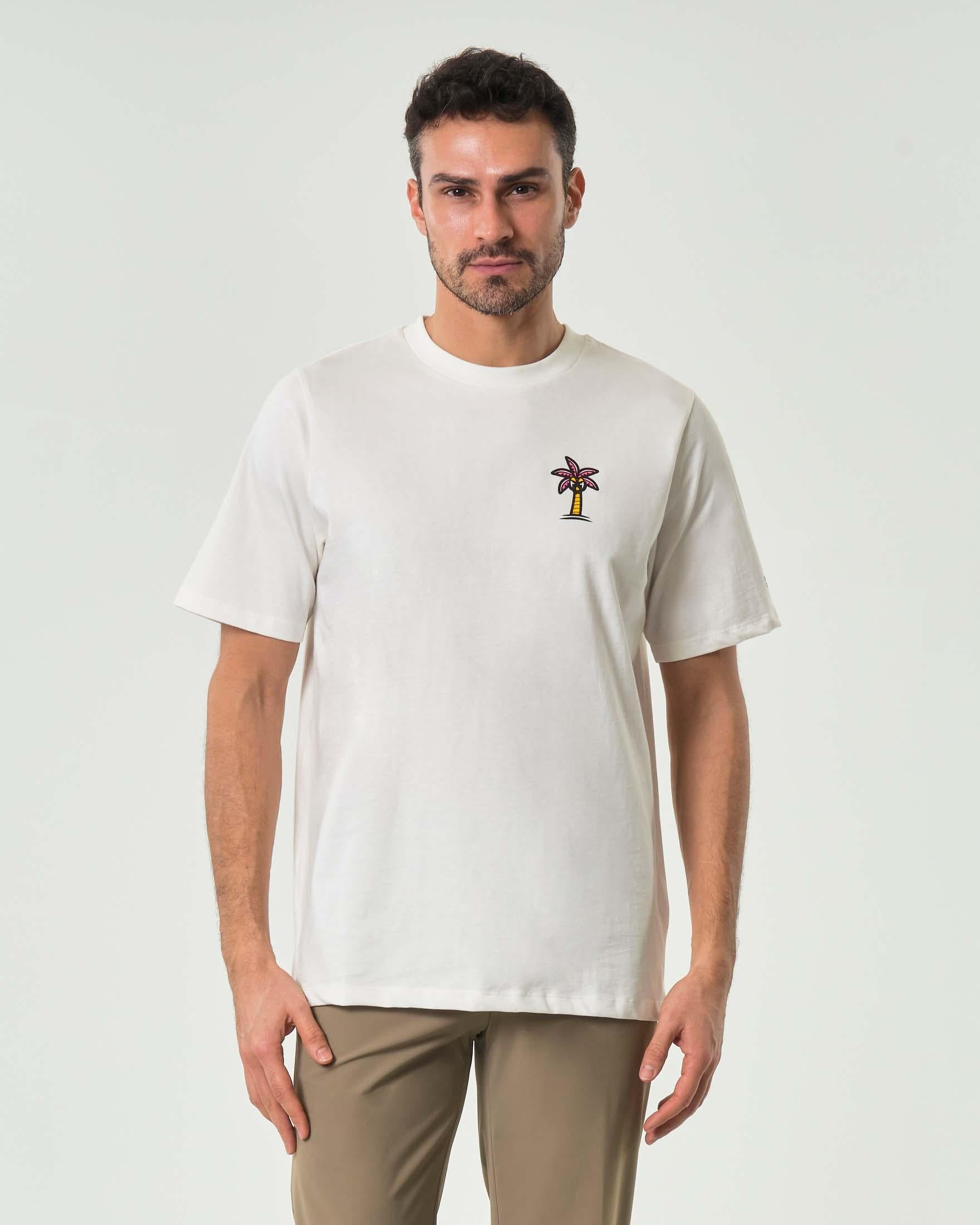t-shirt UOMO sirona jersey 220gr CON STAMPA OUTHERE M332B033 OFF-WHITE OUTHERE 