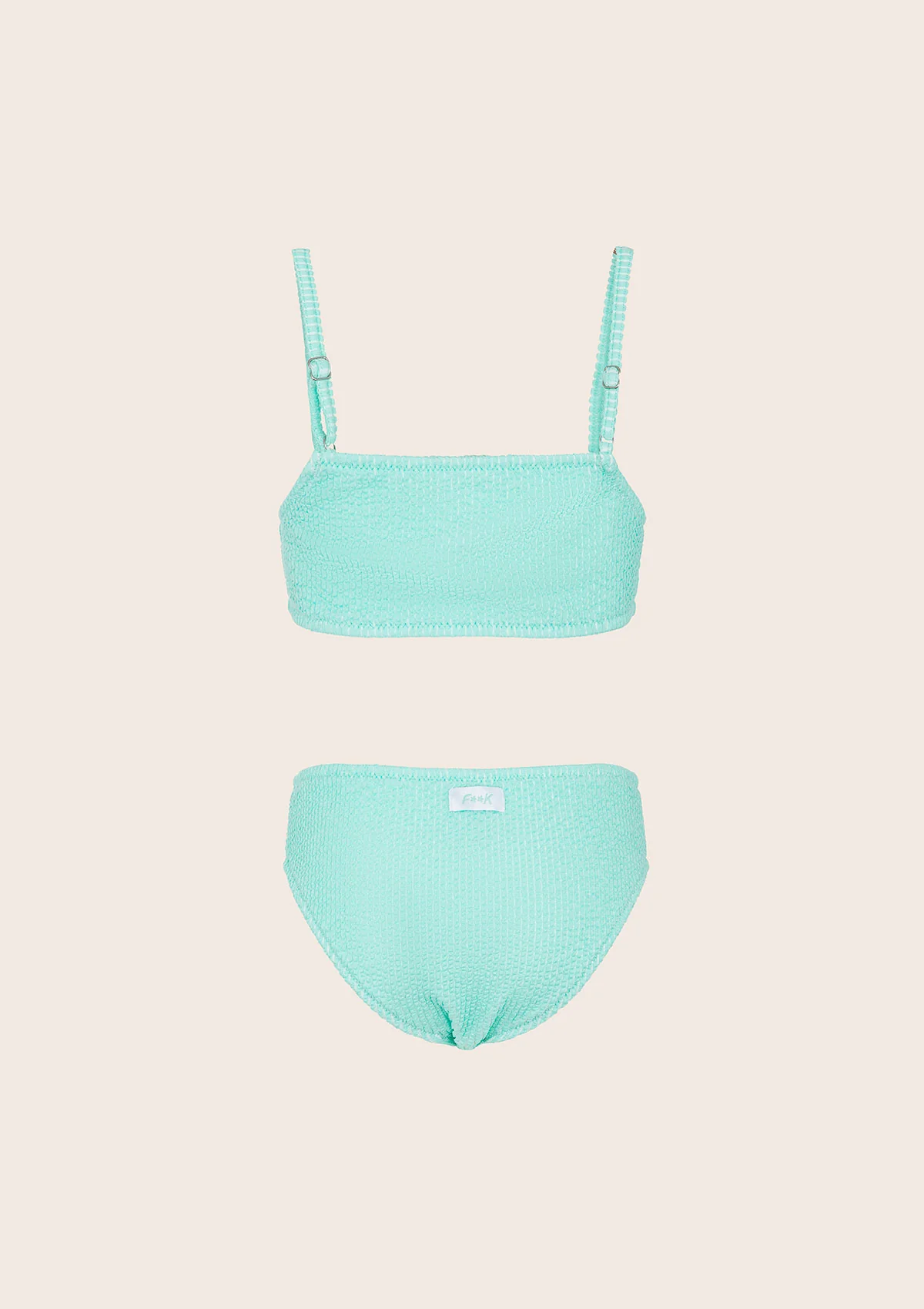 Bikini Bambina F**K Top con Slip Fisso FJ25-G1L05UFAQ VERDE ACQUA F**K KIDS 