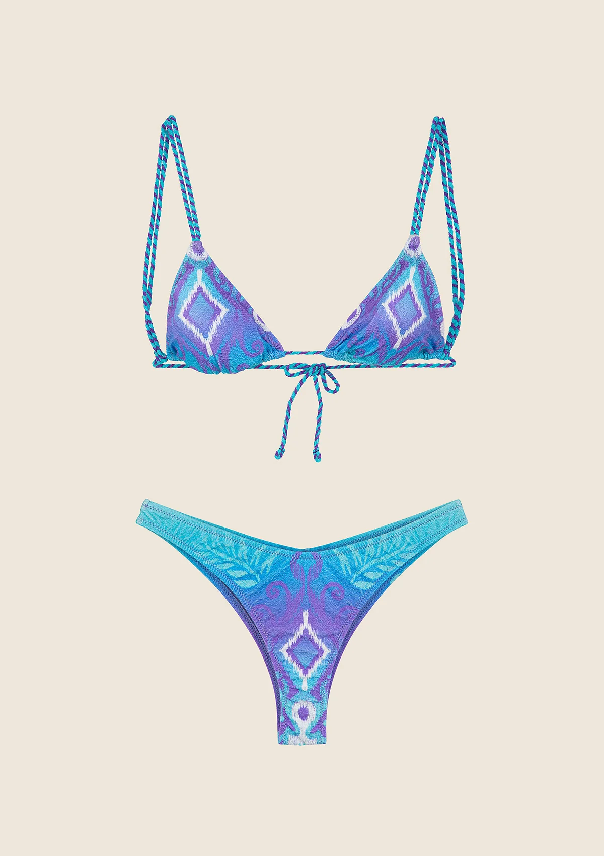 Bikini Donna F**K Triangolo con Slip Americano Fisso Fantasia<BR/><BR/><BR/> FK25-1020X56 UNICO F**K 
