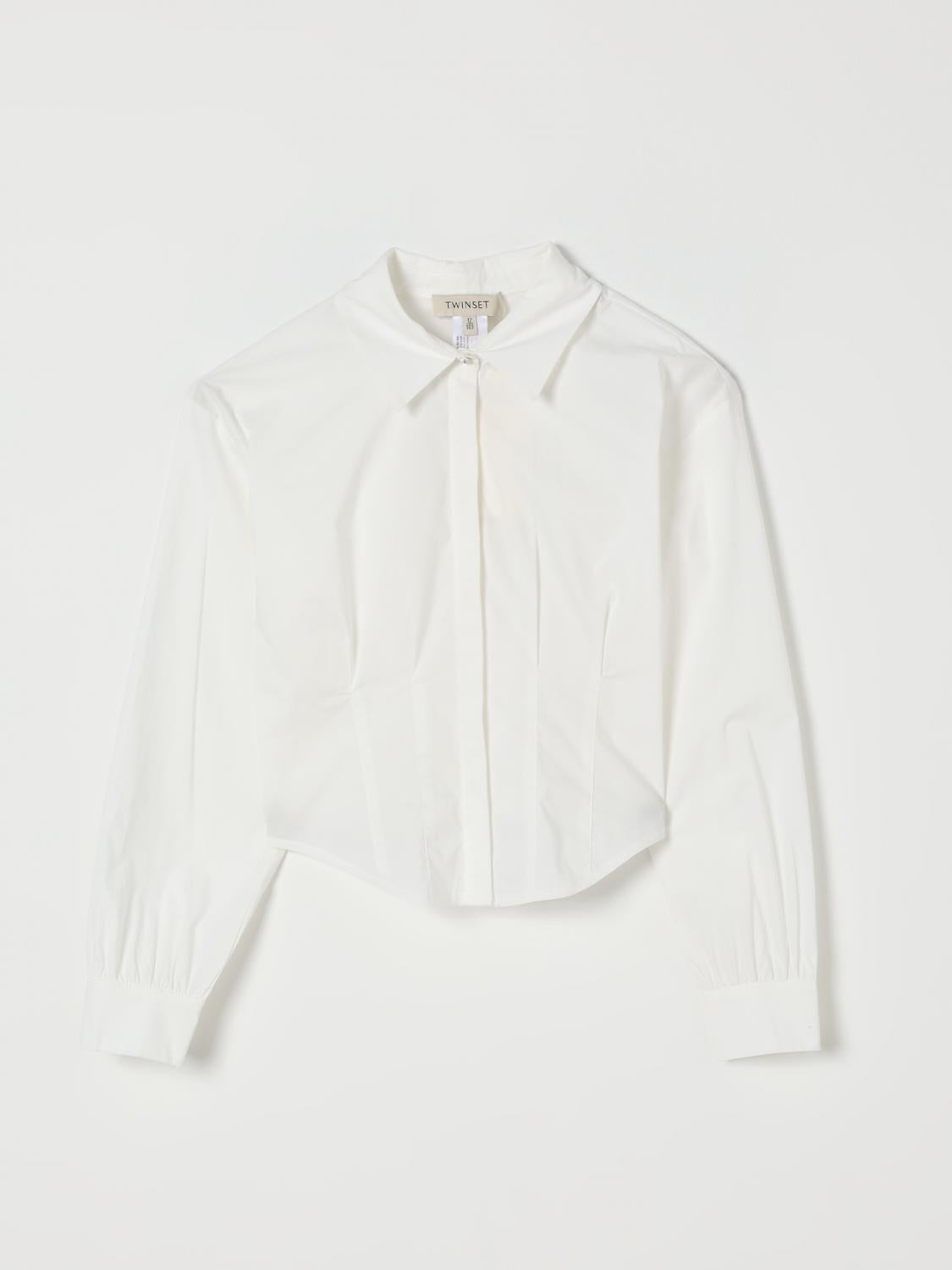 CAMICIA BAMBINA CPROPPED CON BUSTINO BIANCO TWINSET 252GJ2300 BIANCO TWINSET KIDS 