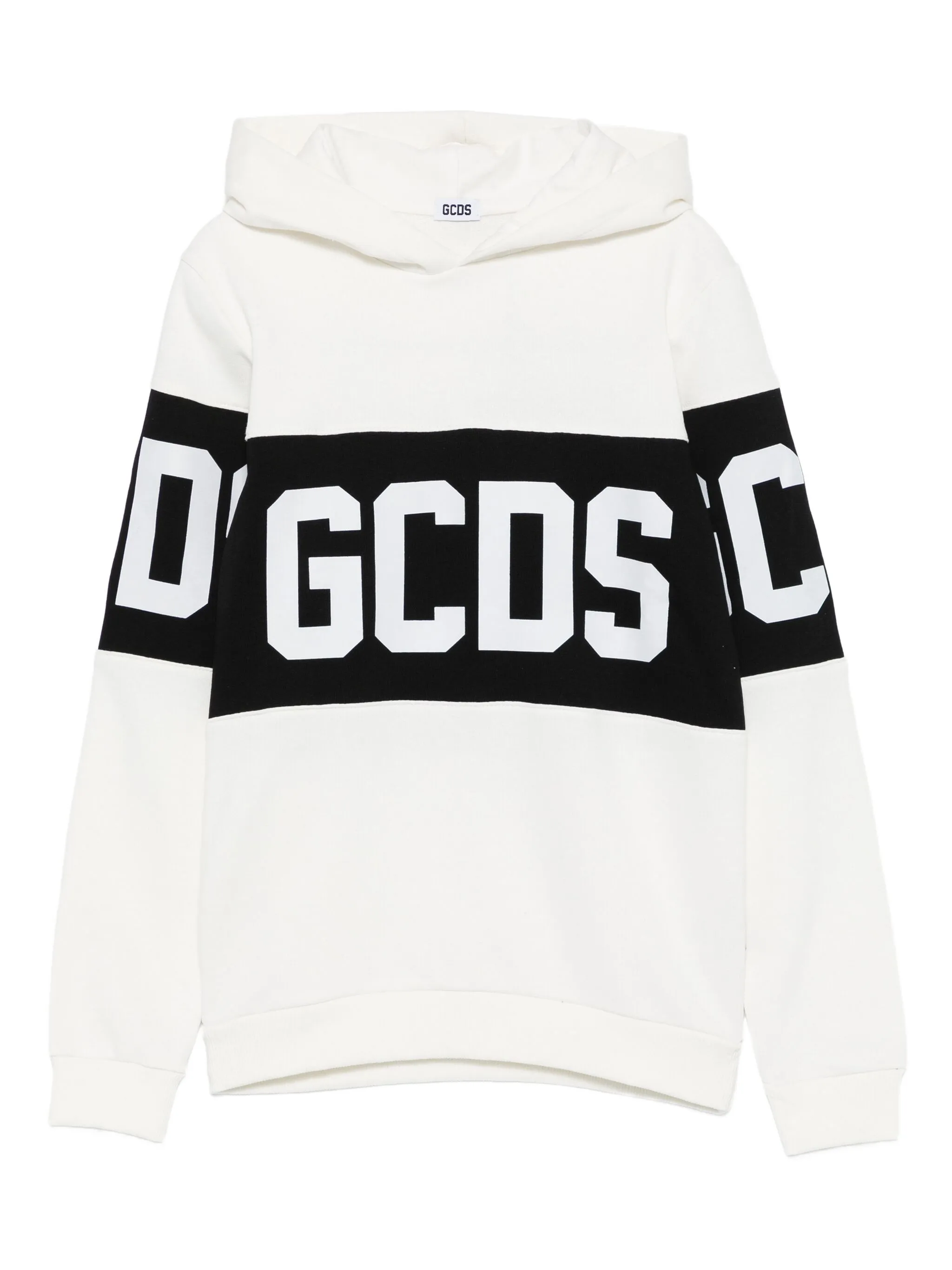 BAND LOGO HOODIE B2JU1926BA2 BIANCO GCDS KIDS 