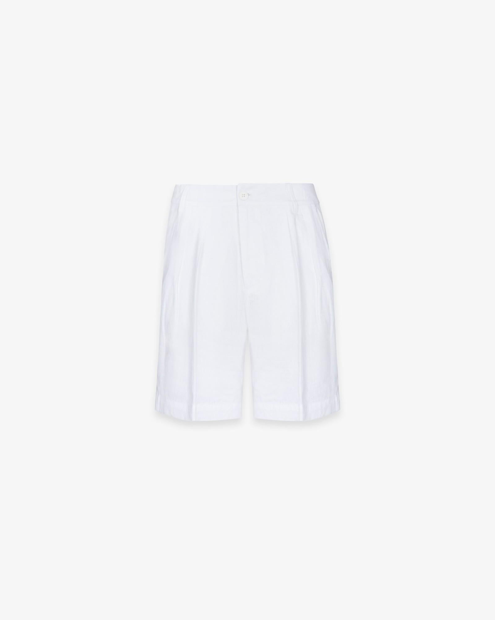 BERMUDA DONNA CON PENCES IN LINO BIANCO HINNOMINATE HMABW02643 BIANCO HINNOMINATE 