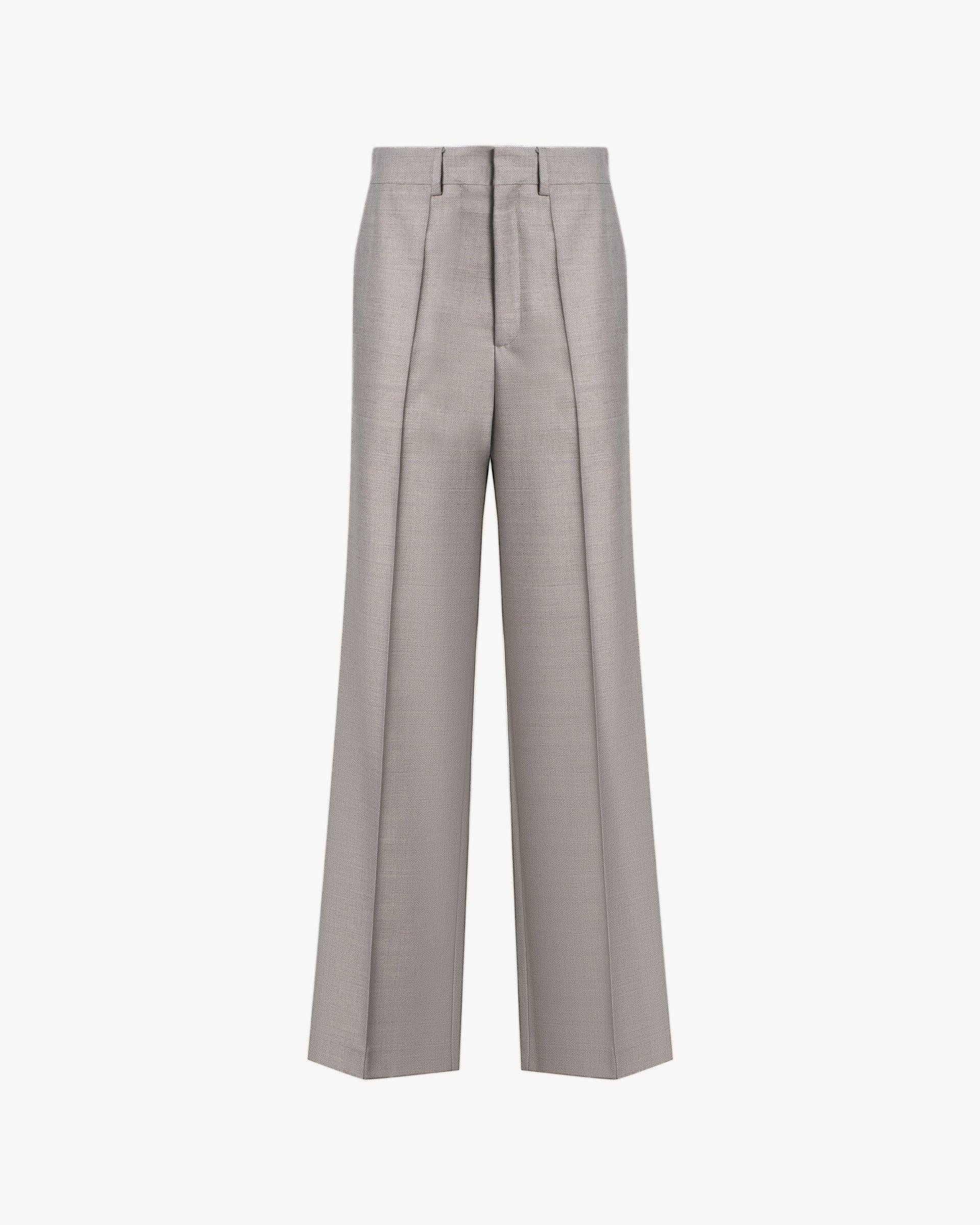 PANTALONE DONNA FRESCO LANA PALAZZO GREIGE NINEMNUTES 26FWNPN-001 GREIGE NINEMINUTES 