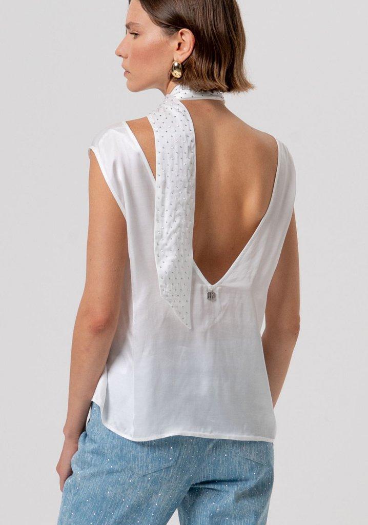 TOP DONNA SCOLLO V  BIANCO FRACOMINA FR26ST2016W58401 BIANCO FRACOMINA 