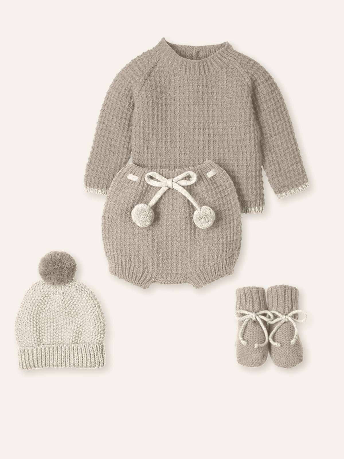 coordinato neonato TRUFA MOOI maglia ghettina corta scarpine e cappello mac ilusion 9839 NUEZ MAC ILUSION KIDS 