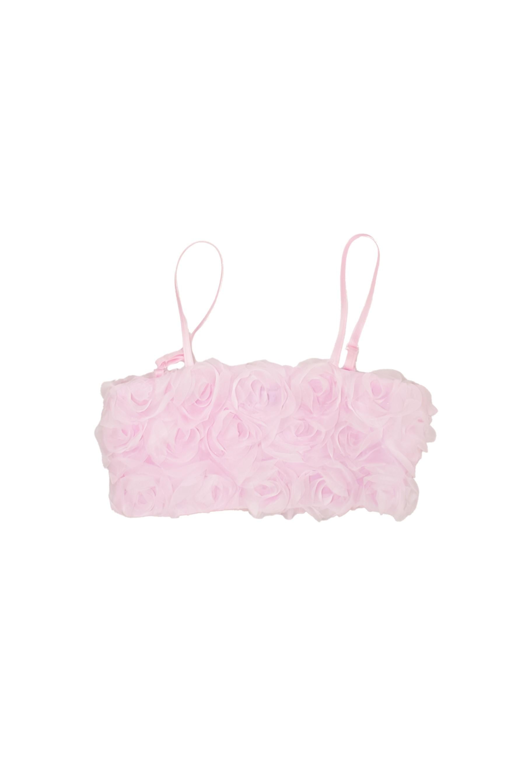 top BAMBINA FIORI APPLICATI IN TULLE ROSA TO BE TOO TB1619Y ROSA PASTELLO TO BE TOO 