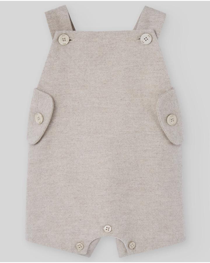 SALOPETTE NEONATO CON TASCHE IN LANA BEIGE PAZ RODRIGUEZ 007152083 SABBIA PAZ RODRIGUEZ 