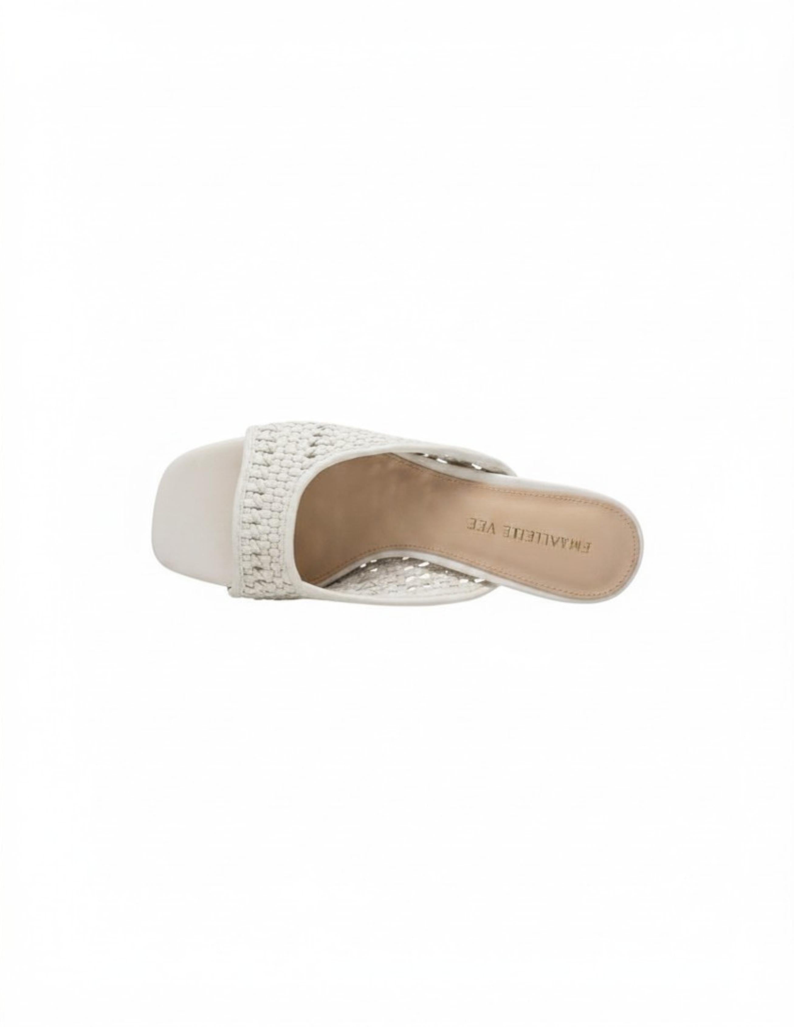 sandalo donna mule intrecciato avorio emanuelle vee 461M-230-14-508I IVORY EMANUELLE VEE 