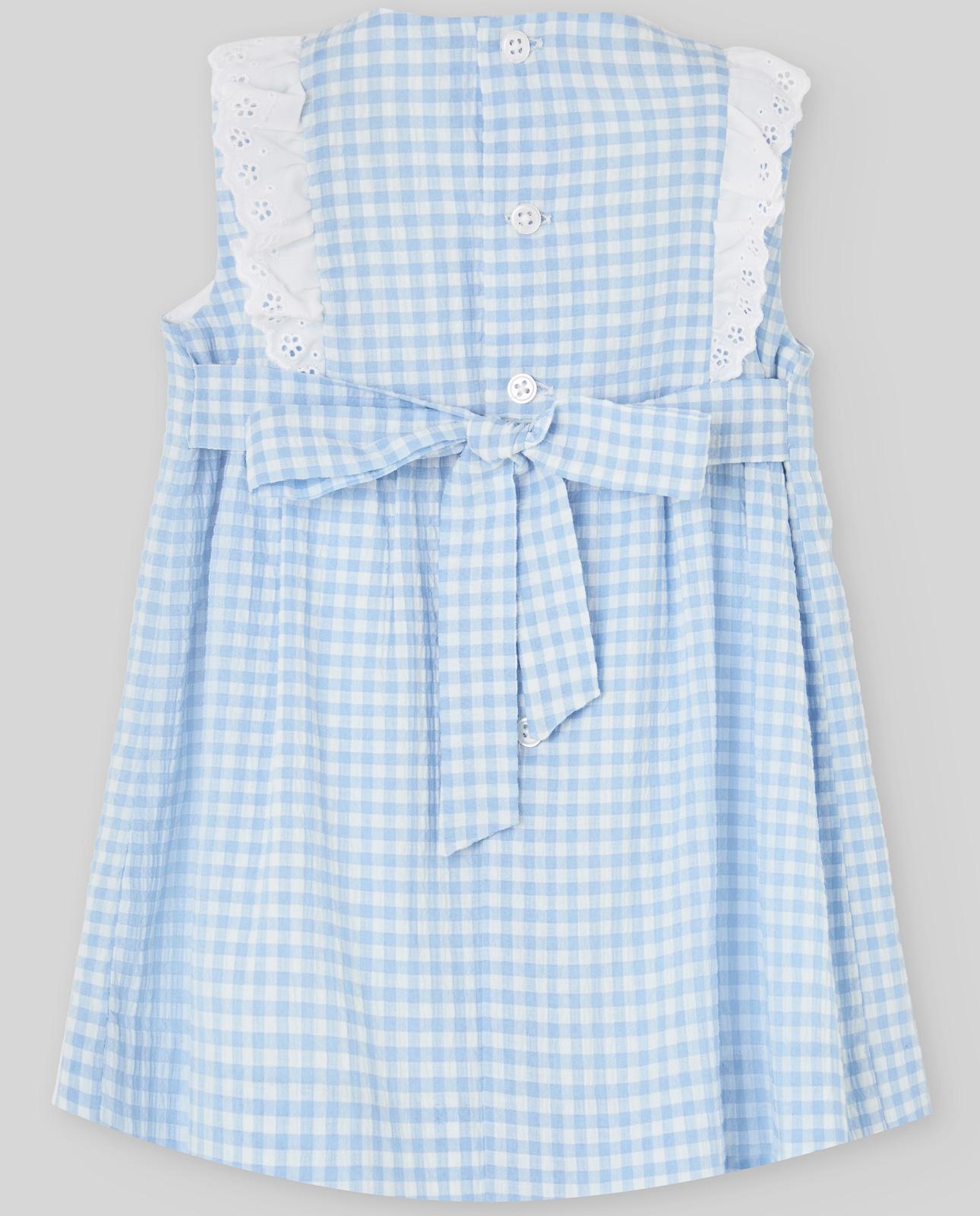 abito NEONATA A QUADRI AZZURRO PAZ RODRIGUEZ 004-153656 AZZURRO PAZ RODRIGUEZ 