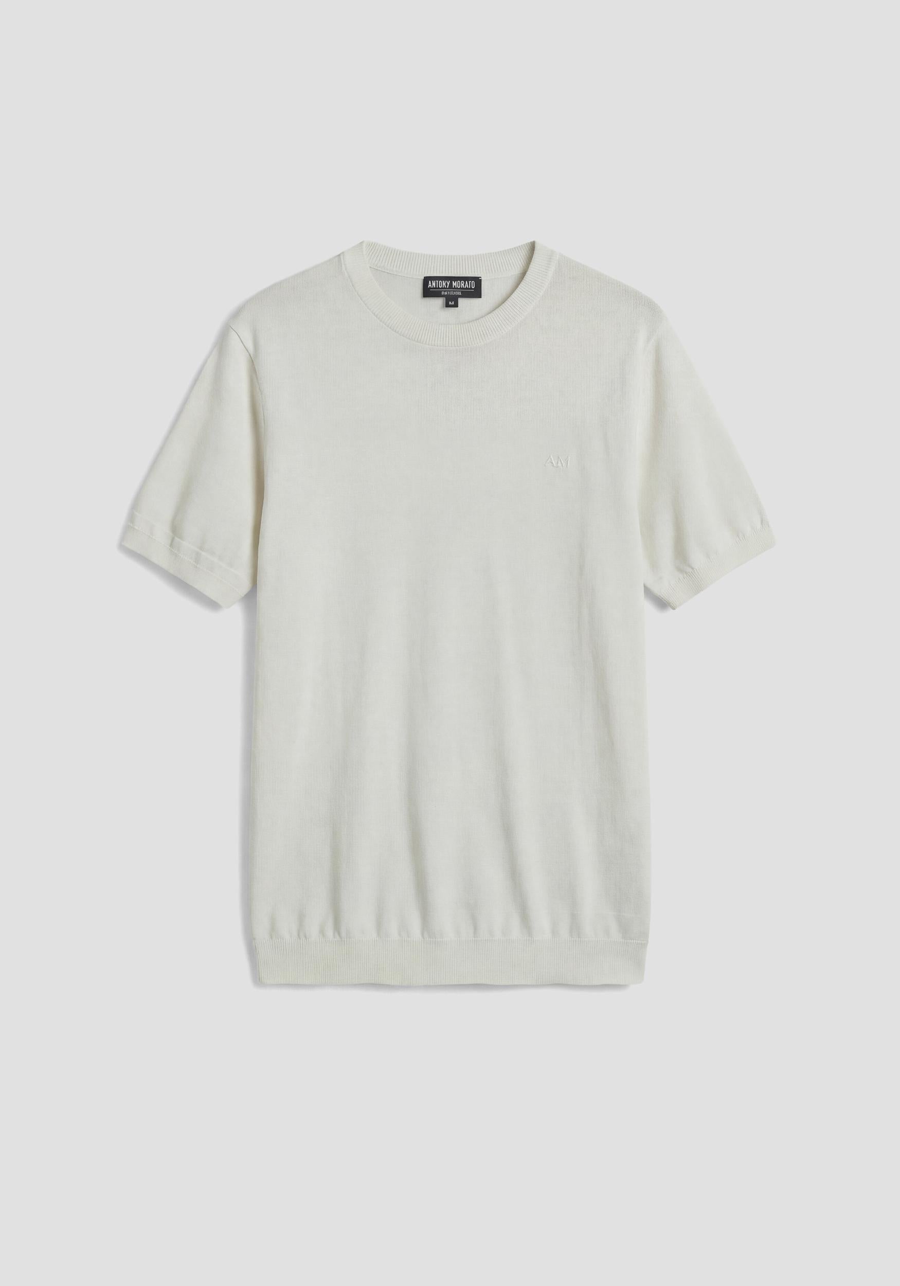 T-SHIRT UOMO IN MAGLIA GIROCOLLO CREMA ANTONY MORATO MMSW01597 YA200076 CREMA ANTONY MORATO 
