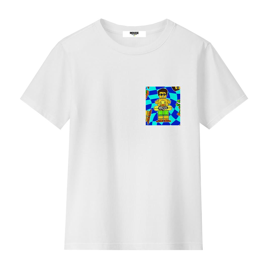 T-SHIRT POCKET DINOBEACH TT385 BIANCO MOUSSE 