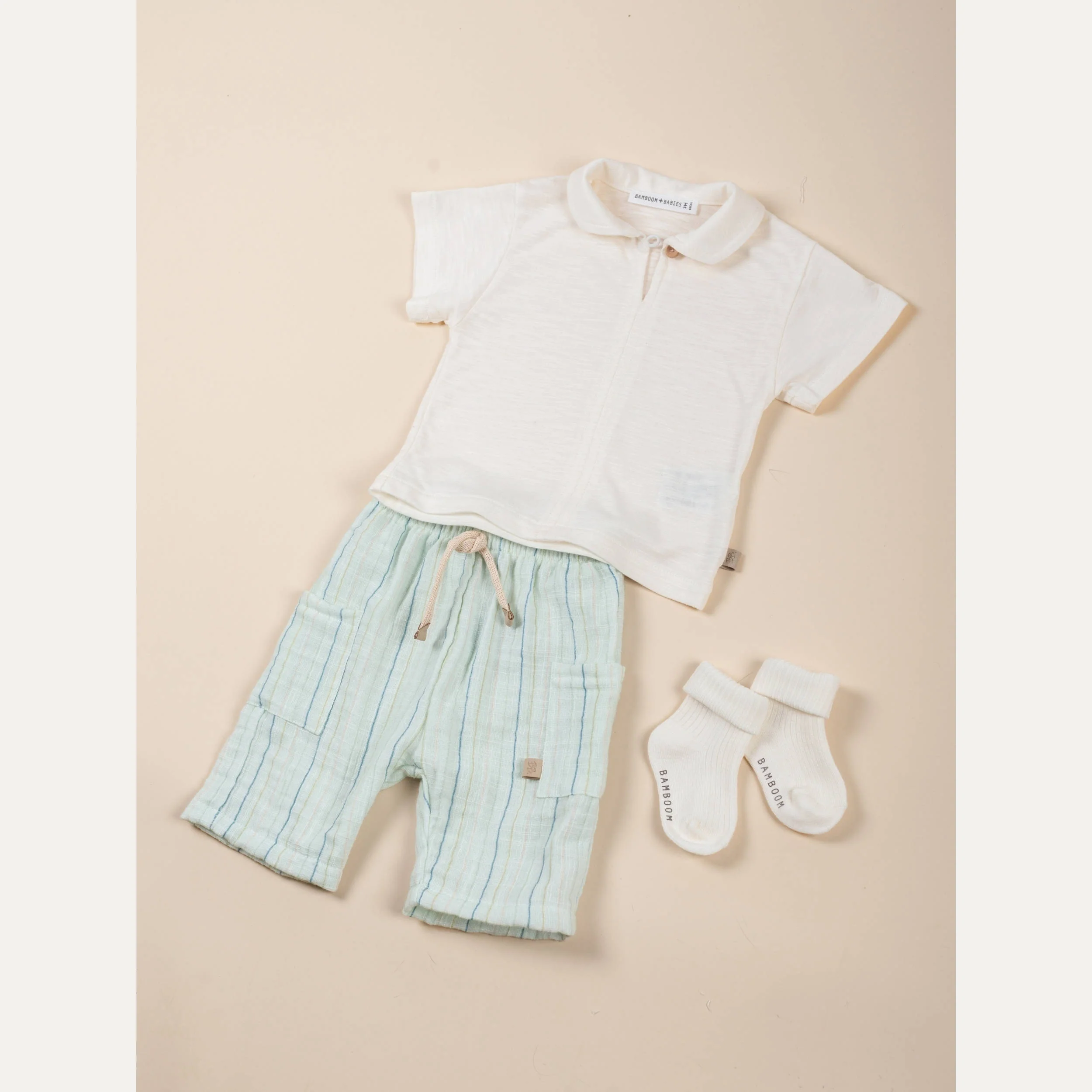 t-shirt NEONATO con colletto OFF-WHITE BAMBOOM 1117TE OFF-WHITE BAMBOOM 
