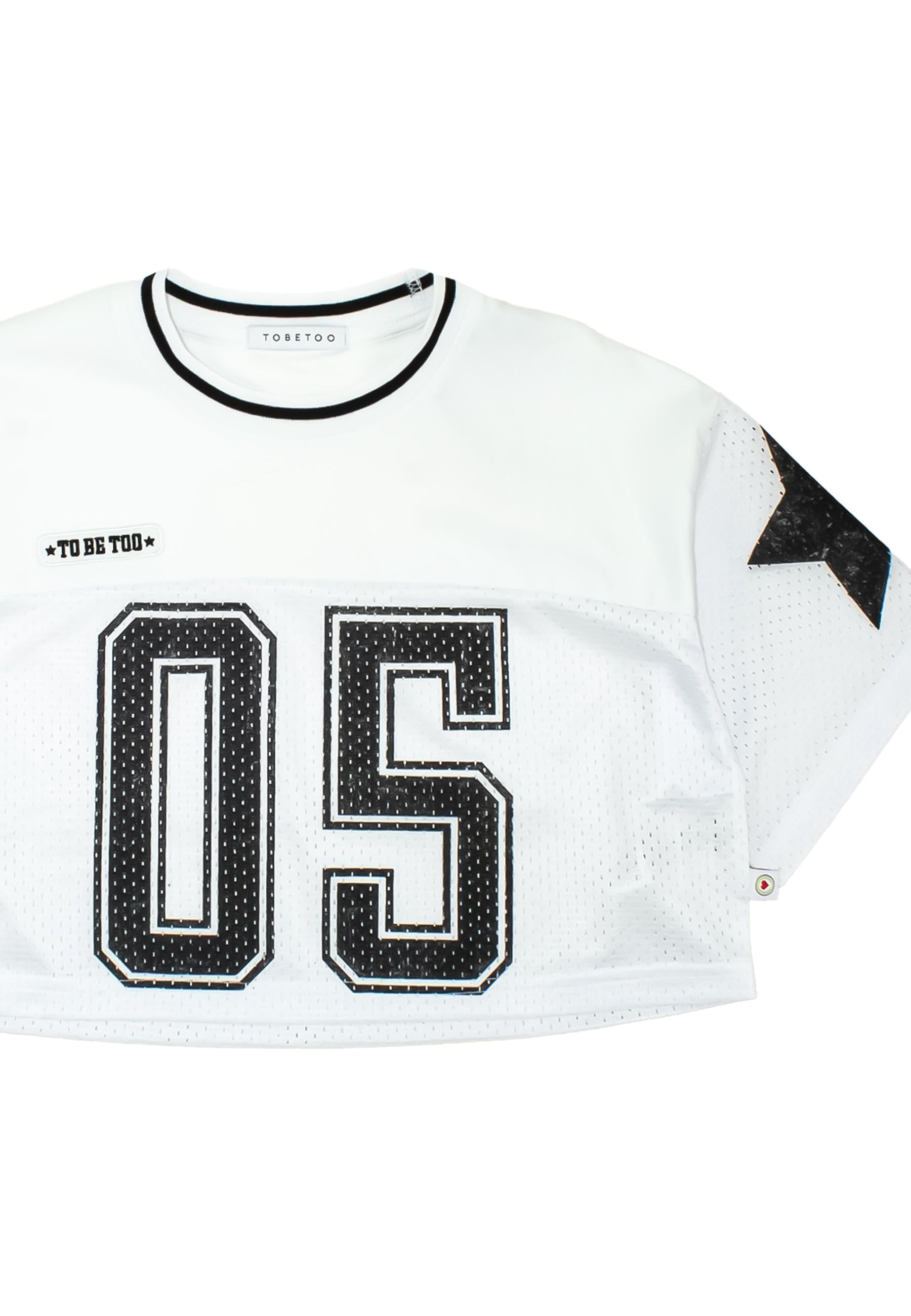t-shirt BAMBINA cropped SPORTIVA BIANCO TO BE TOO T1345 BIANCO TO BE TOO 