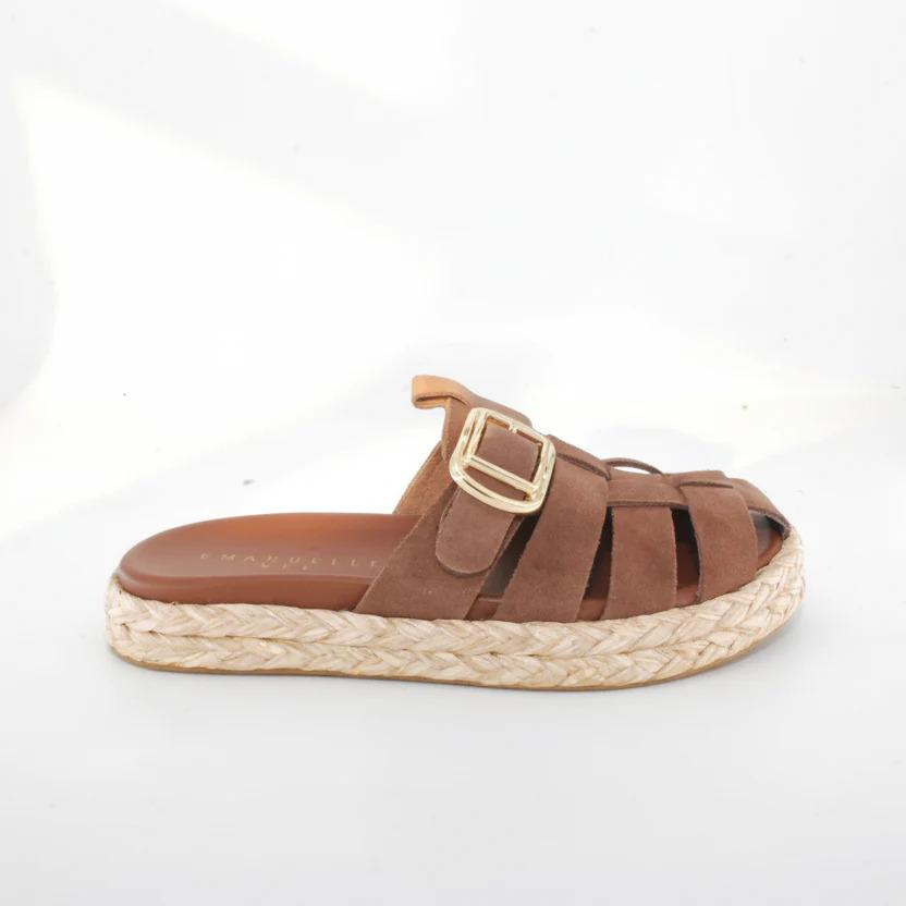 sabot donna con para intrecciata moro emanuelle vee 461M-207-26-P011 MARRONE EMANUELLE VEE 