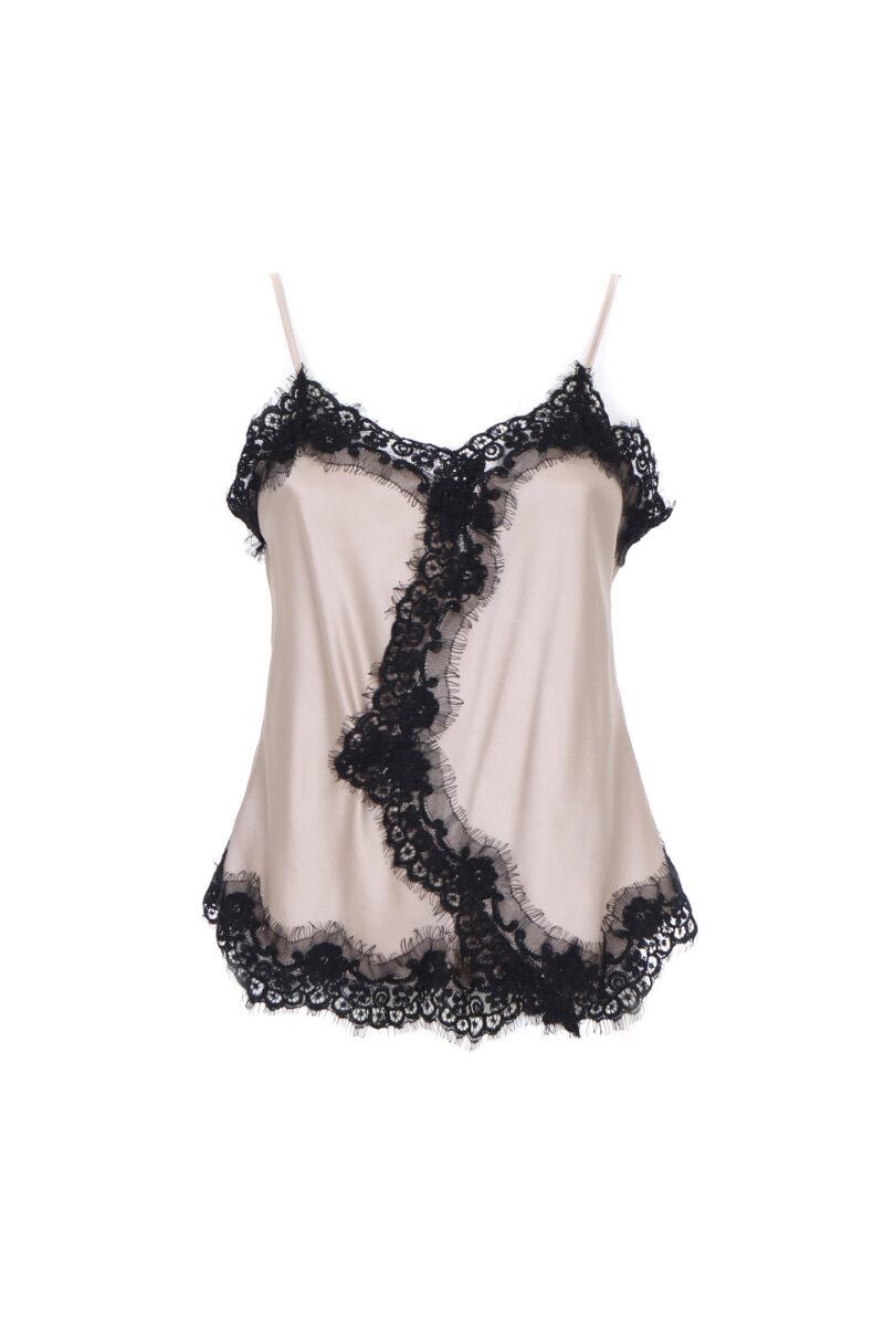 top in pizzo e raso