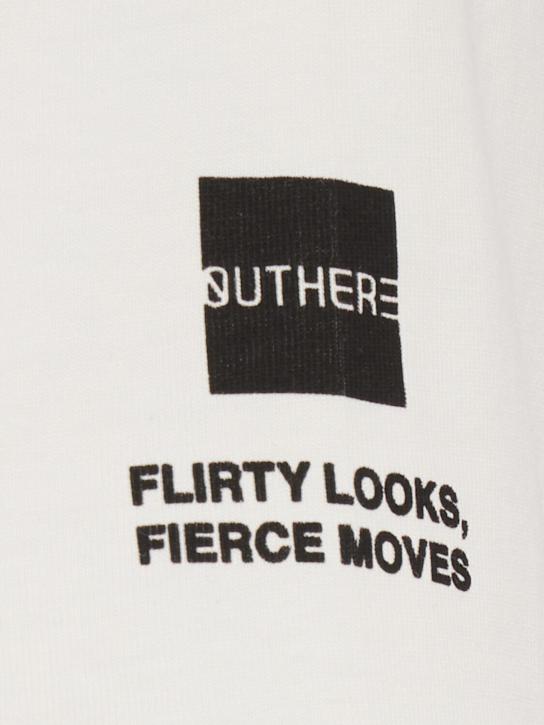 t-shirt UOMO flair  jersey 220gr CON STAMPA BIANCA OUTHERE M315B033 OFF-WHITE OUTHERE 