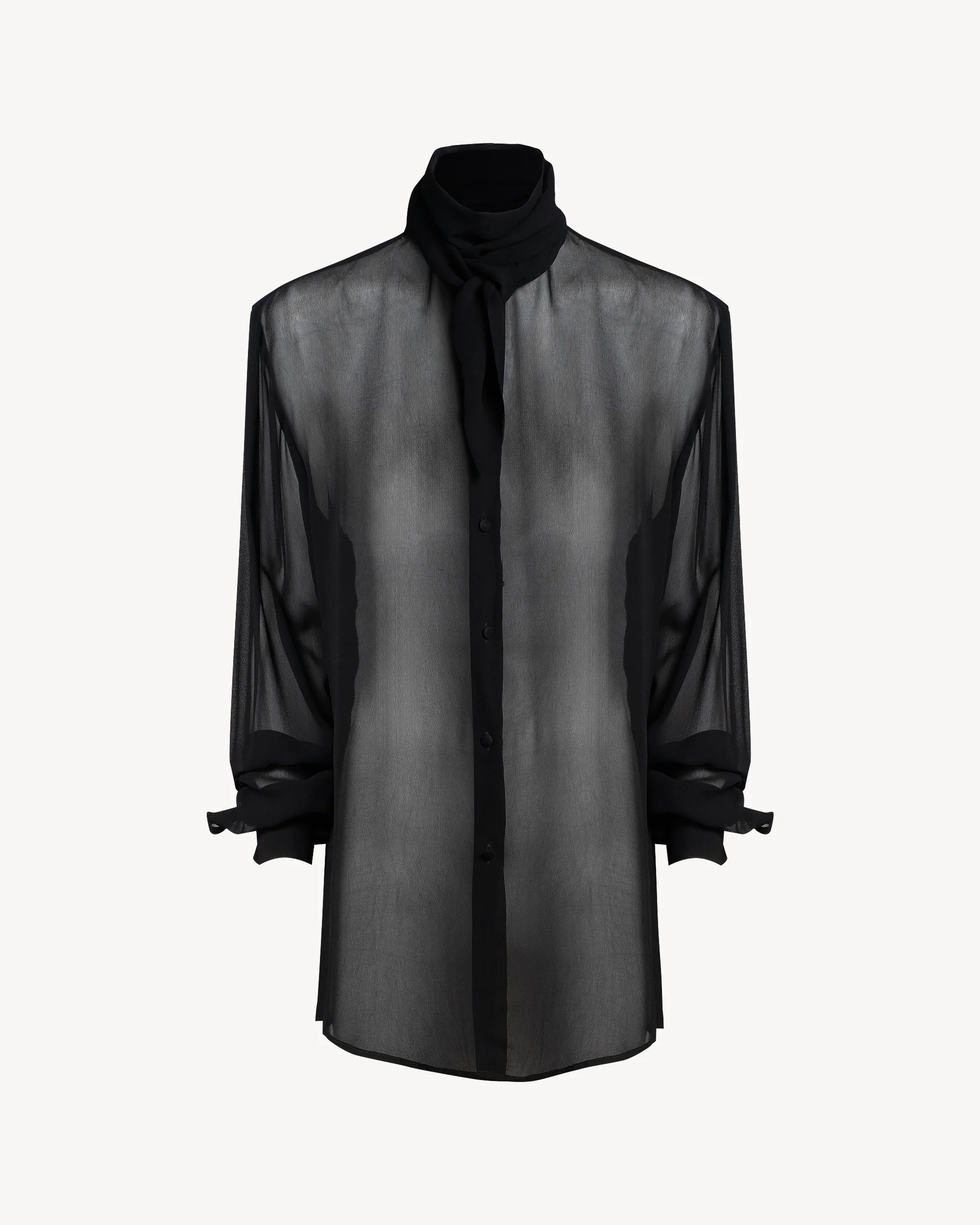 CAMICIA DONNA IN GEORGETTE NERO NINEMINUTES 26FWNCA-0009 BLACK NINEMINUTES 